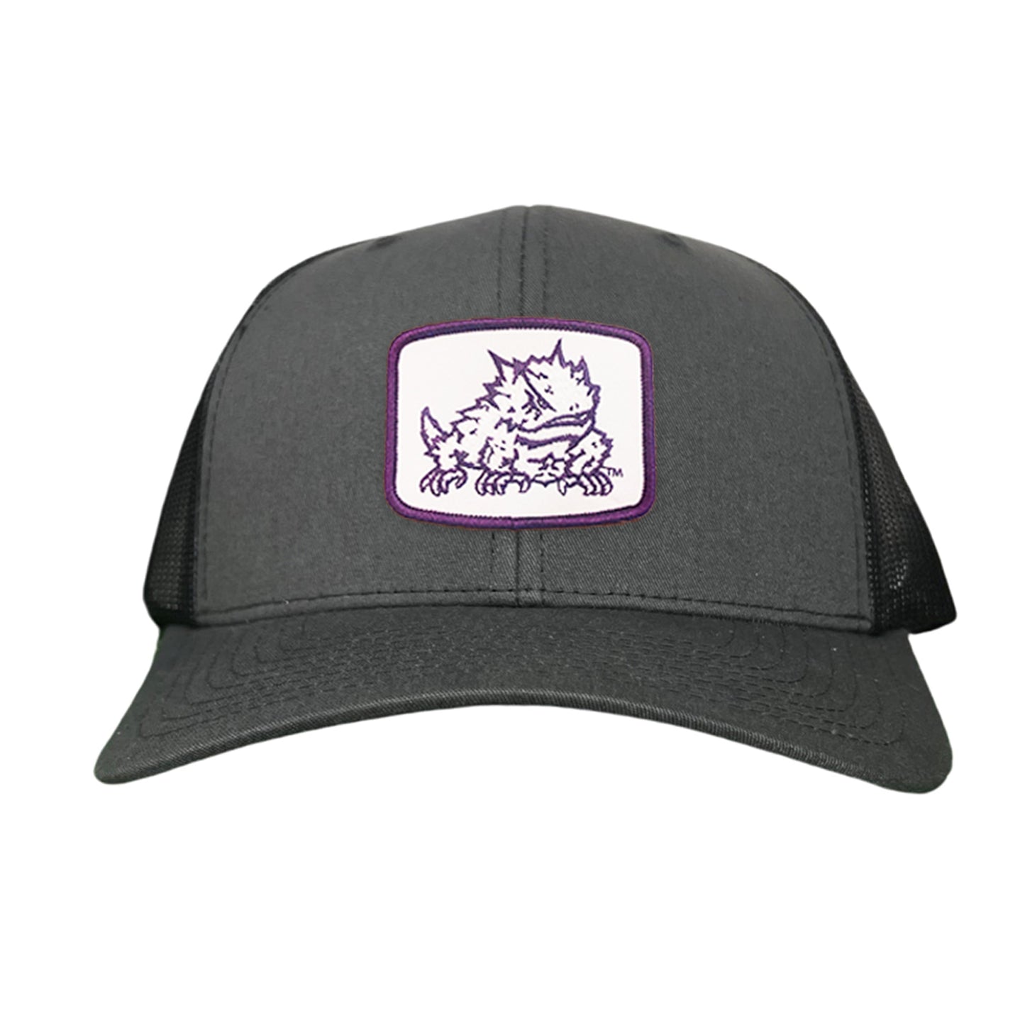 TCU Horned Frog Square Patch / Curved Bill Mesh Snapback / 121 - TCU005