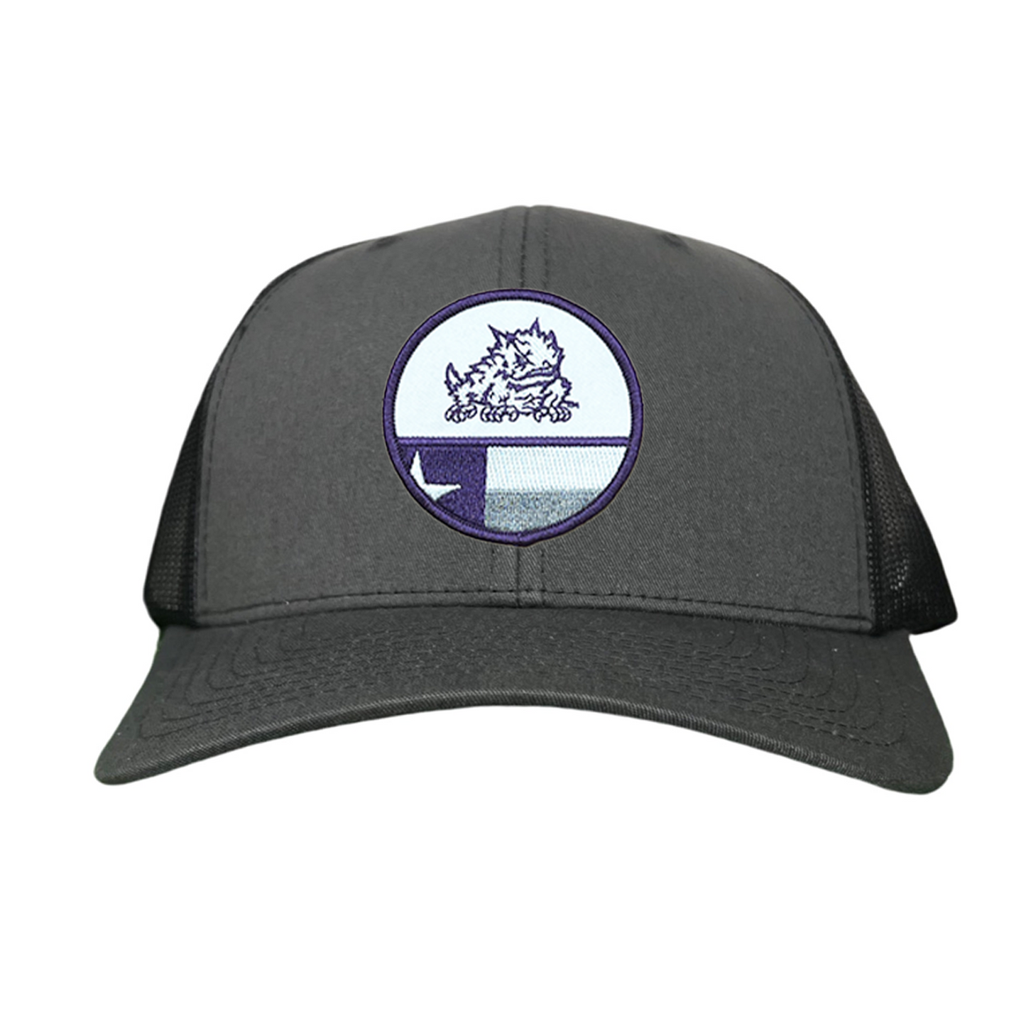TCU Circle Horned Frog w/h State Flag / Hats / TCU034 / 248 / MM