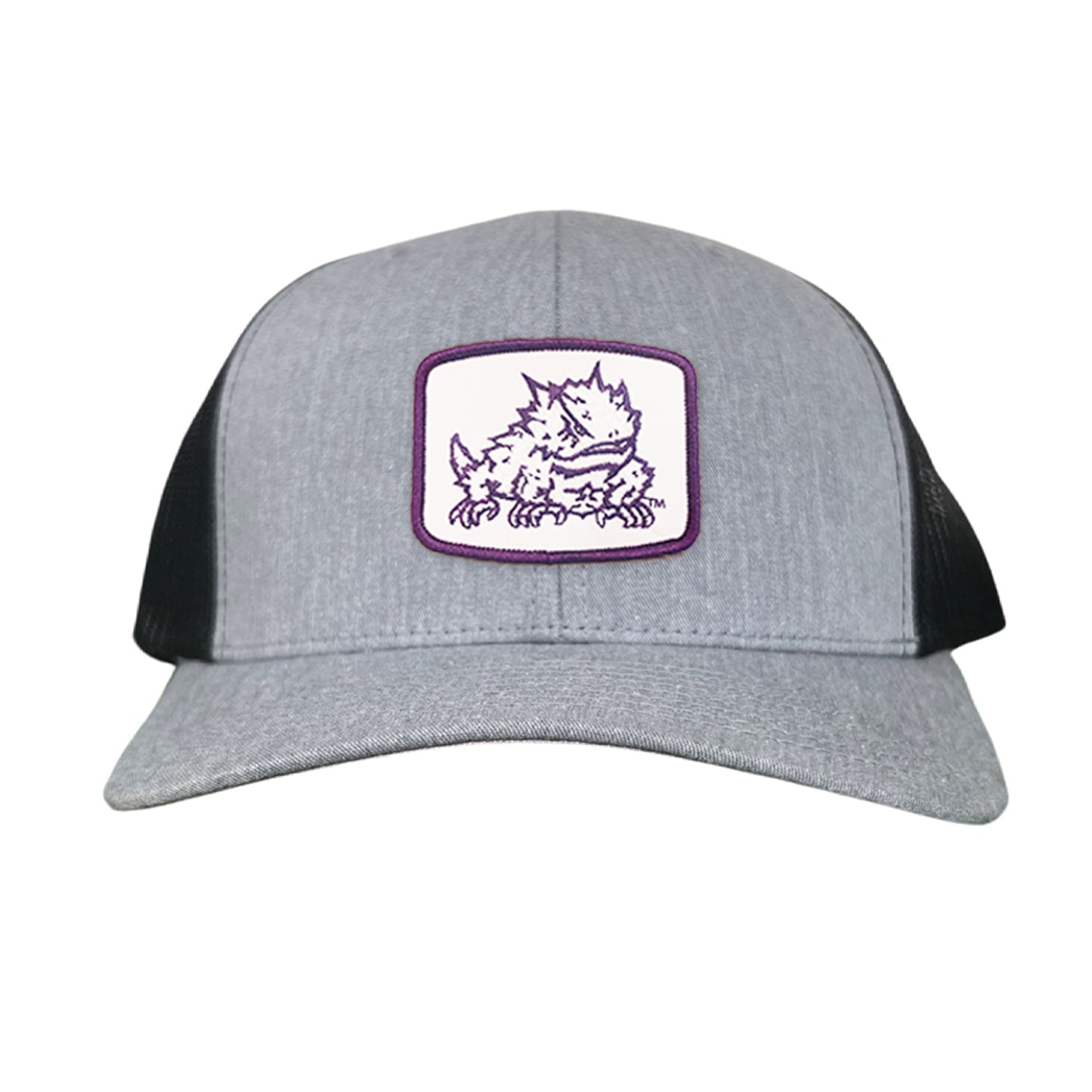 TCU Horned Frog Square Patch / Curved Bill Mesh Snapback / 121 - TCU005