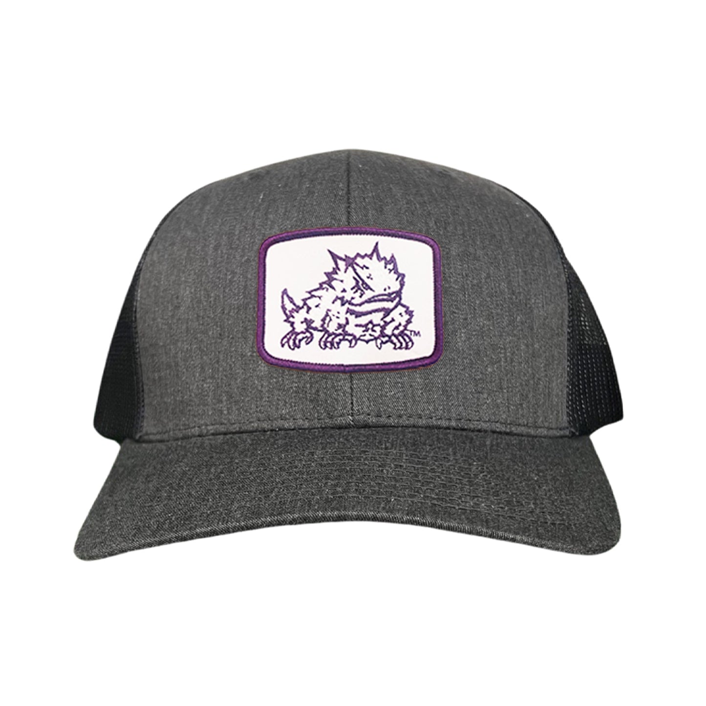 TCU Horned Frog Square Patch / Curved Bill Mesh Snapback / 121 - TCU005