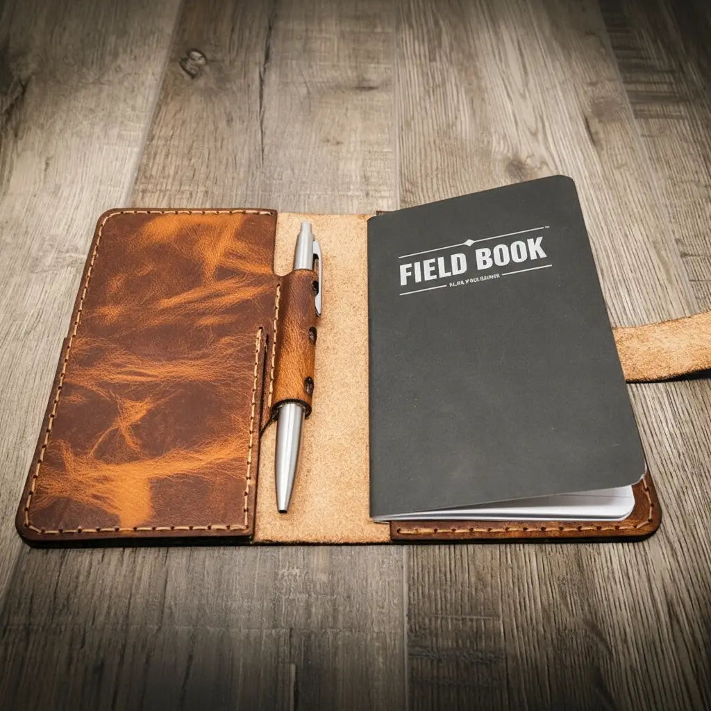 Leather Field Notes Cover -  Chestnut Brown