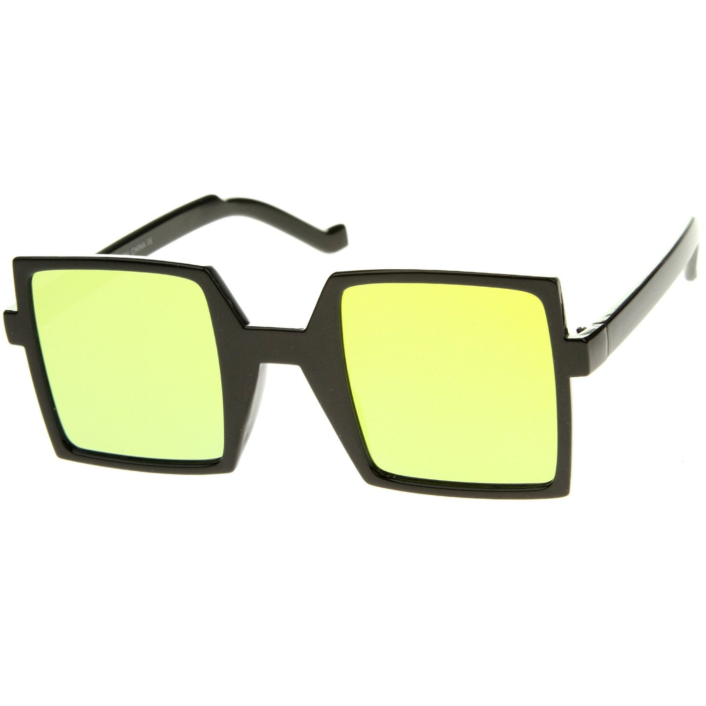 1950's Retro TV Block Flash Mirror Lens Square Sunglasses A290
