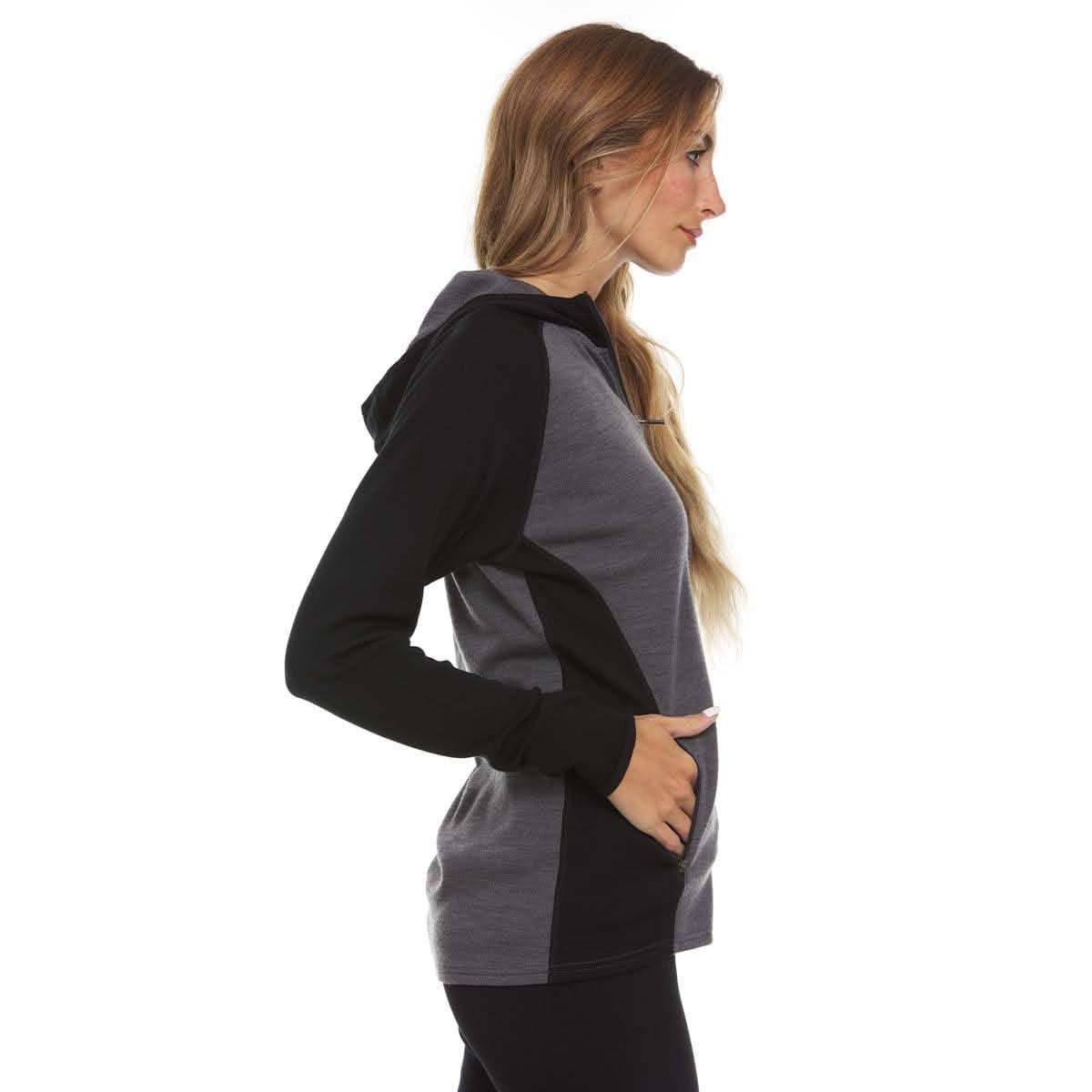 Women's Full Zip Merino Hoodie - Midweight
