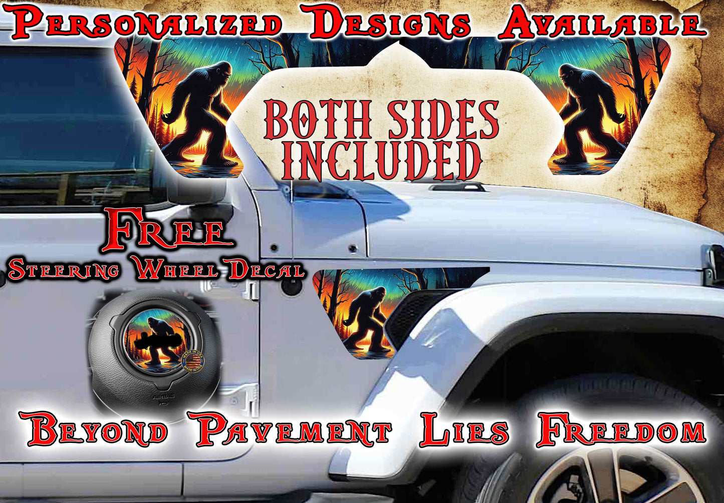 Bigfoot cabin fender vent for the JL or JT 2018 or newer 150