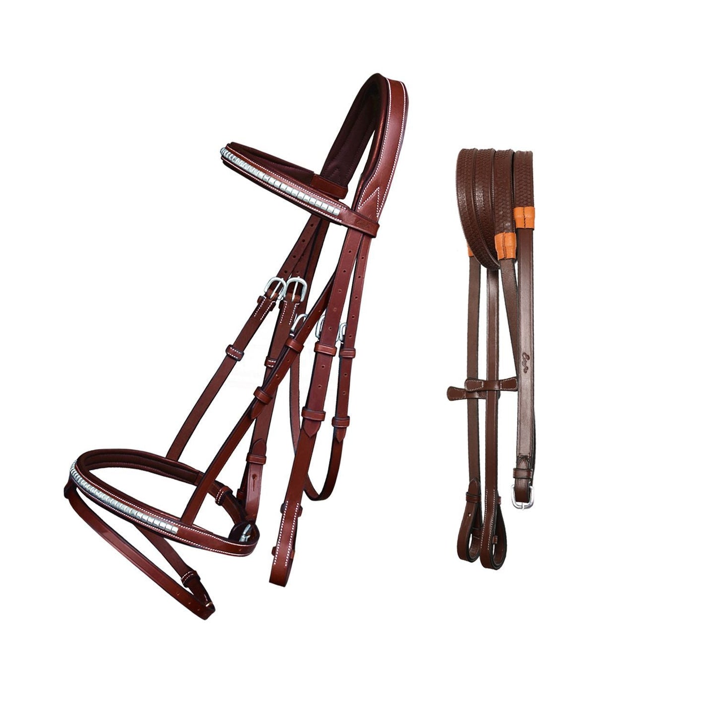 ExionPro SS / Brass Clincher Bridle With Flash and Reins