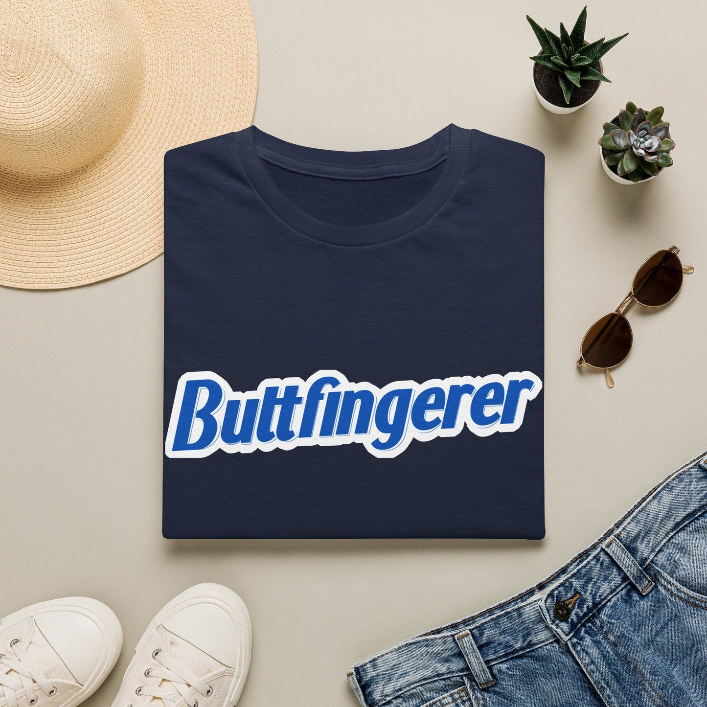 Buttfingerer T-Shirt — Funny Retro Script Tee for Sarcastic Humor Gifts