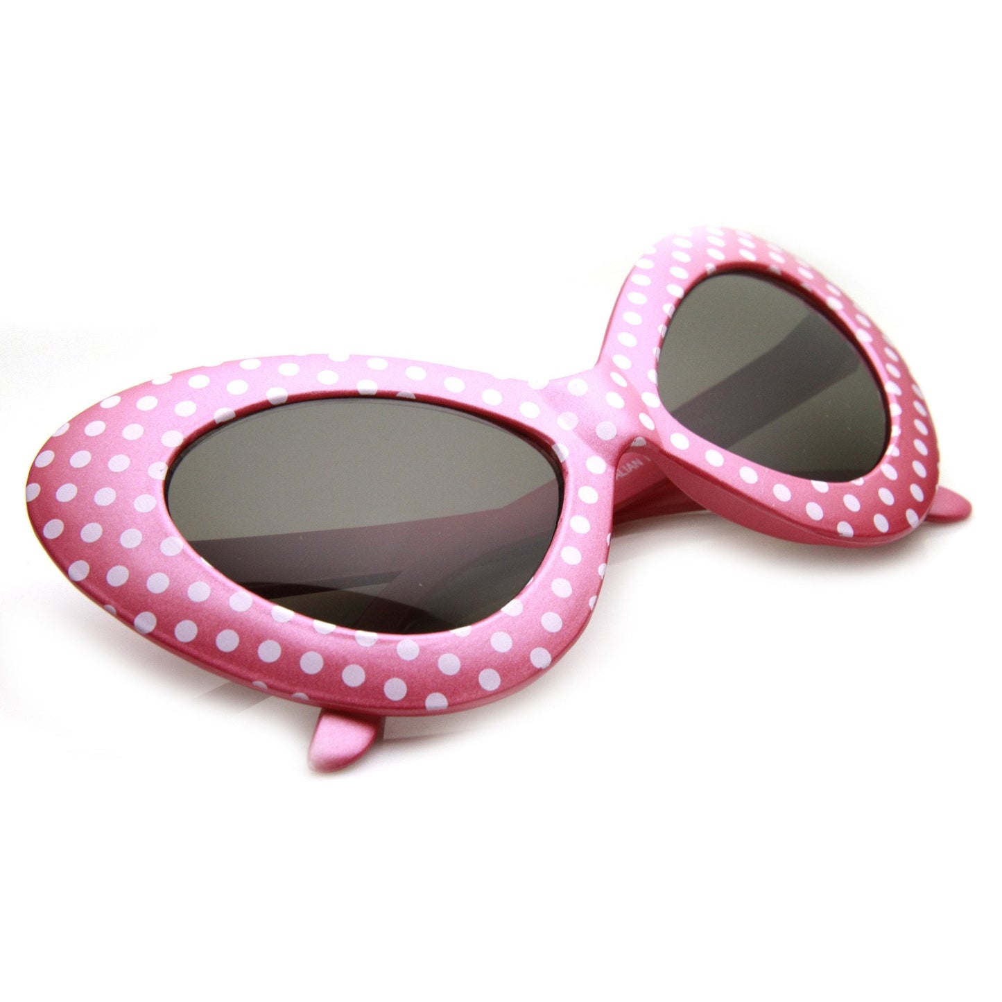 1950's Retro Womens Fashion Oversize Polka Dot Novelty Cat Eye Sunglasses 9549