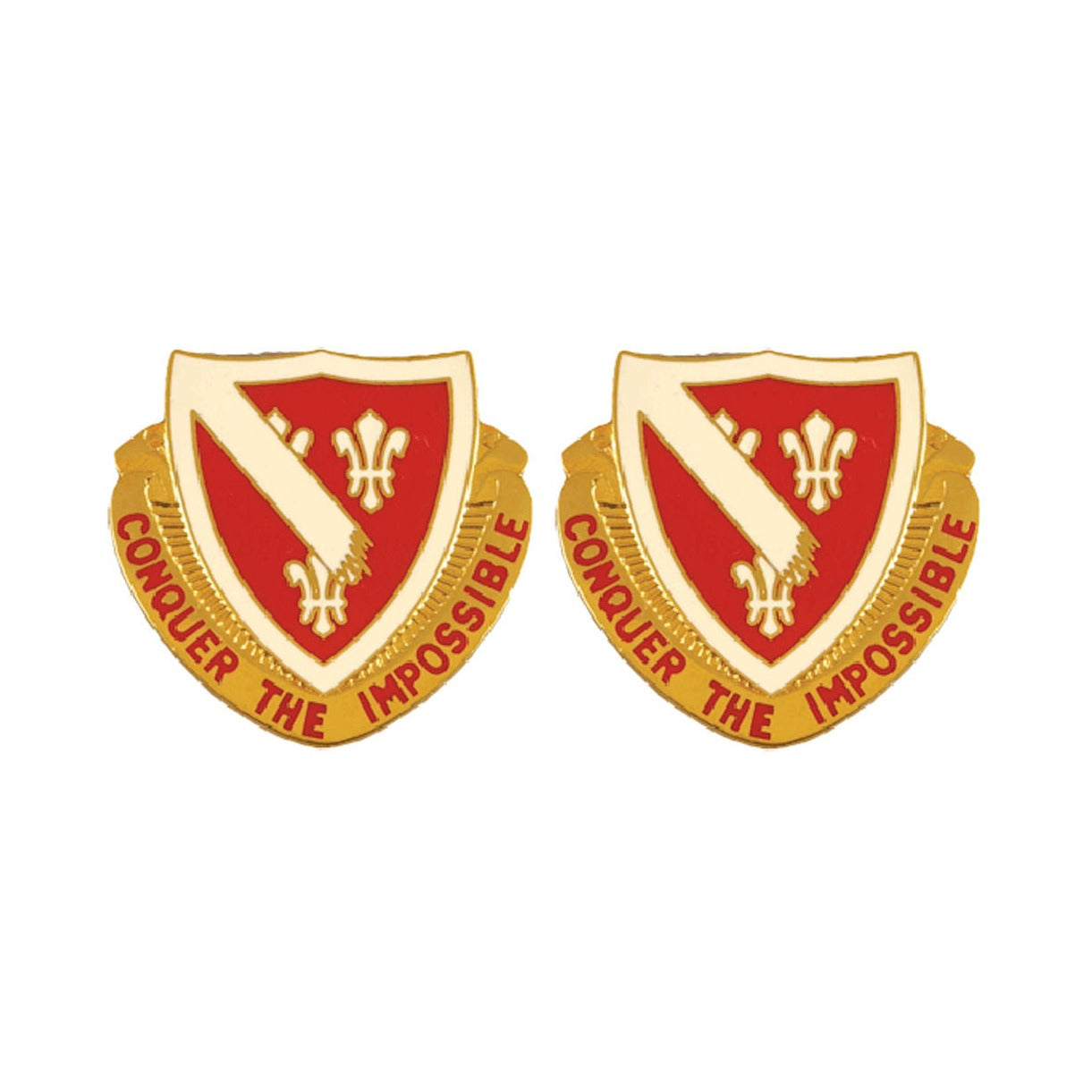 105th Engineering Battalion Distinctive Unit Insignia - Pair - CONQUER THE IMPOSSIBLE