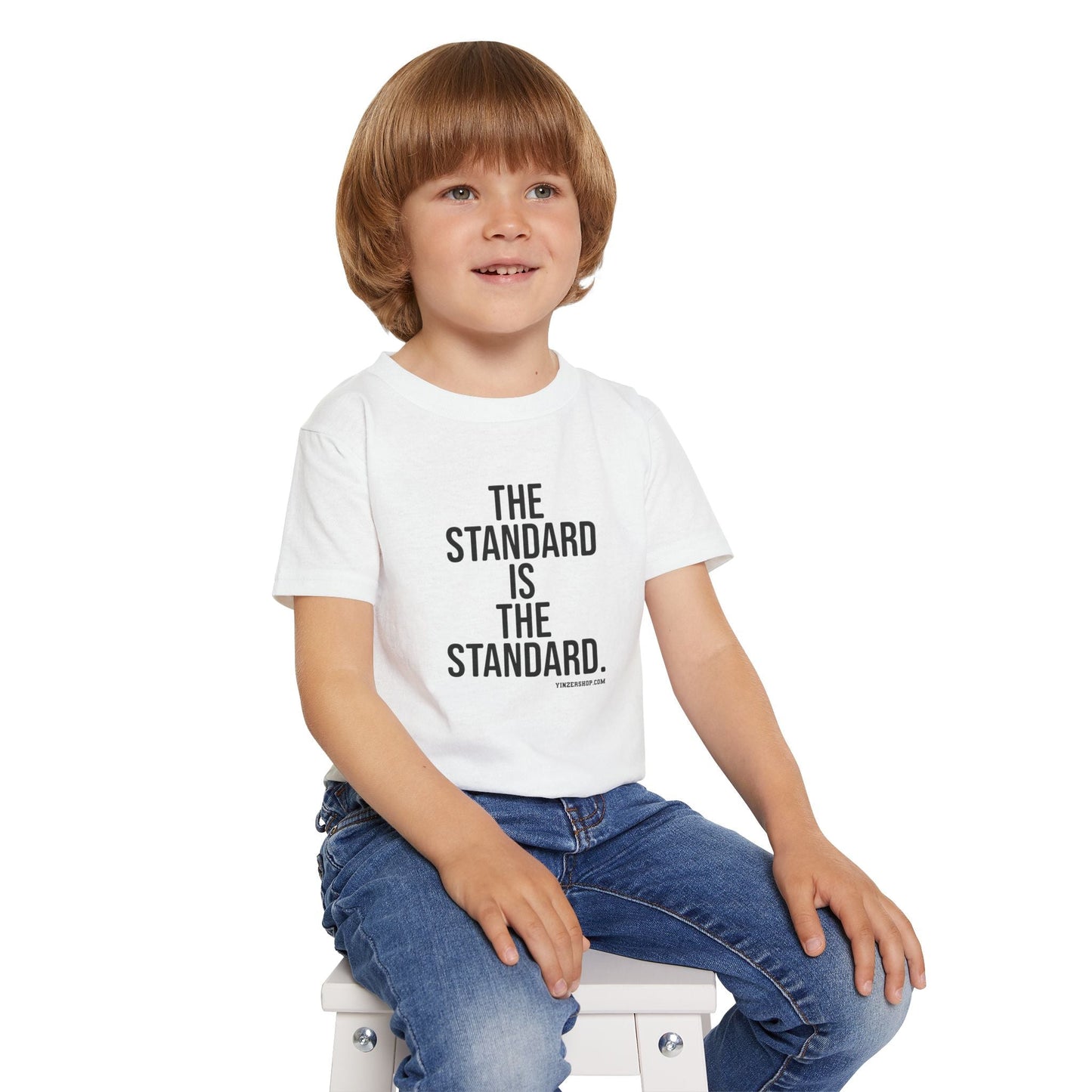 Toddler Cotton T-Shirt - The Standard Classic Fit Kids Cotton Tee by Printify