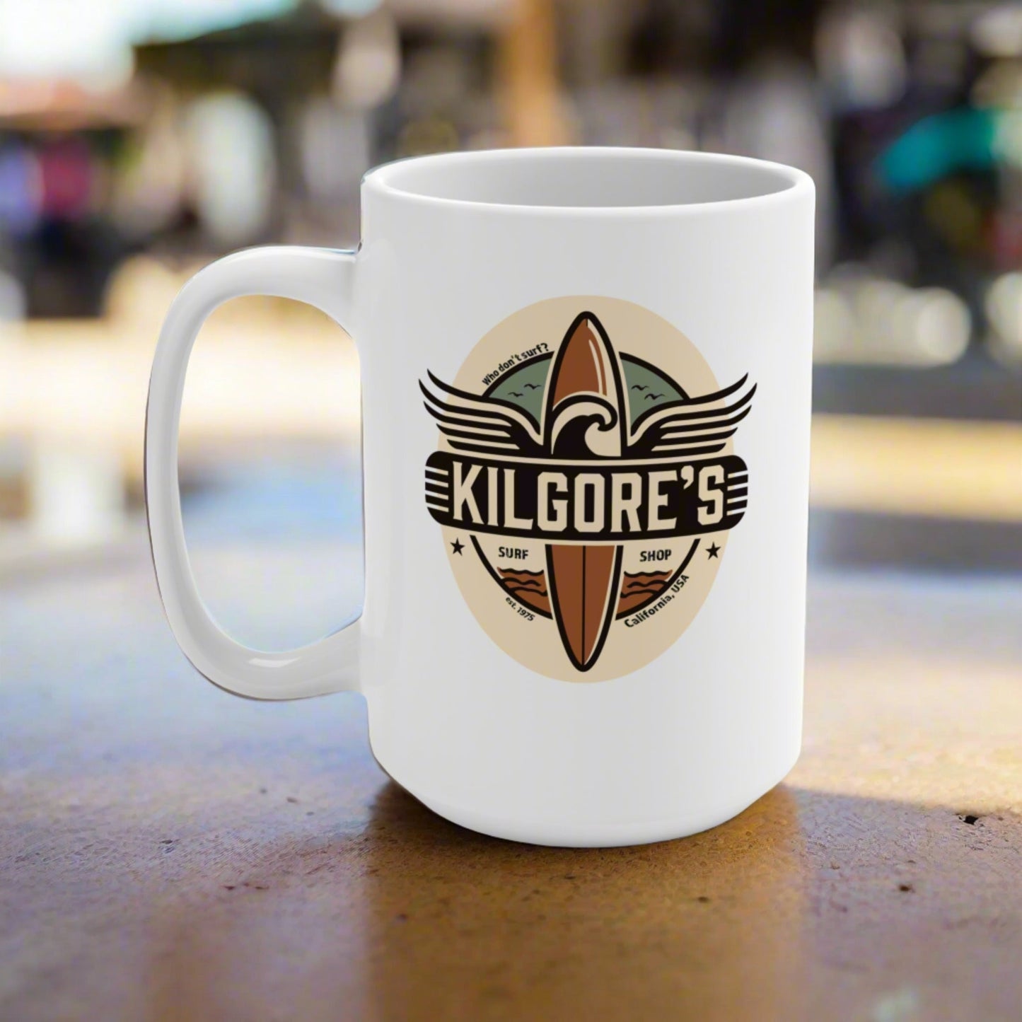 Kilgore's Surf Shop, Mug (15oz - White)