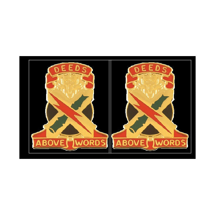 108th Air Defense Artillery Group Unit Crest - Pair - DEEDS ABOVE WORDS