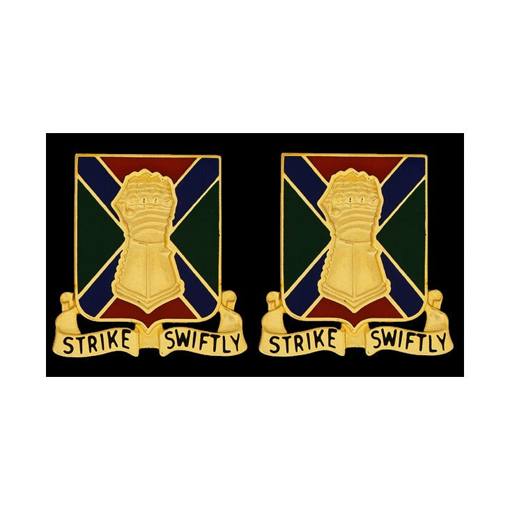 108th Armor Unit Crest - Pair - STRIKE SWIFTLY