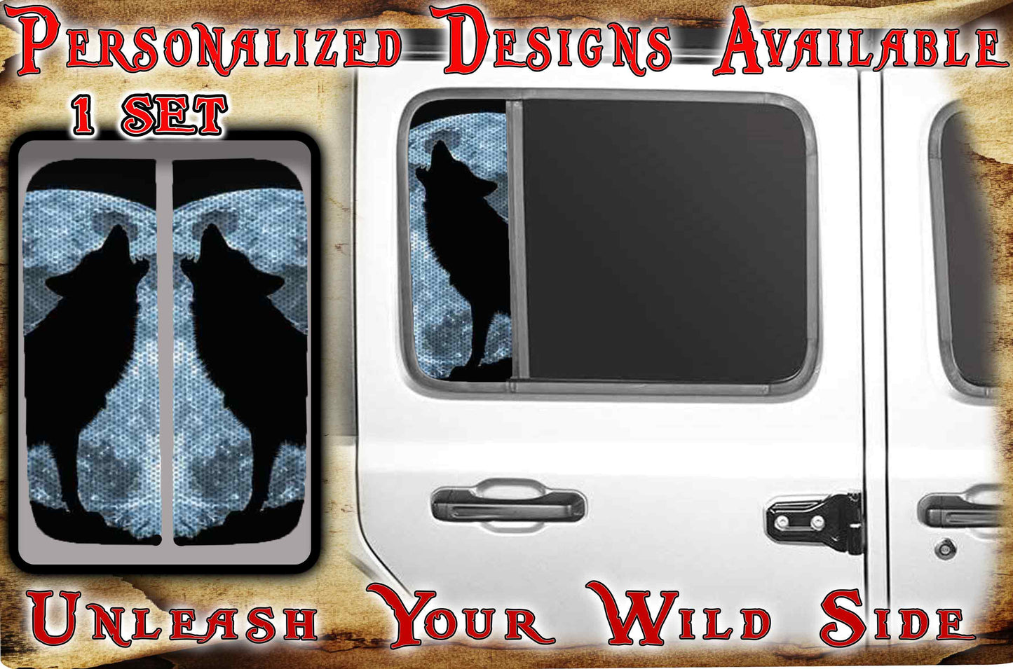 Side door window Blue moon wolf 185