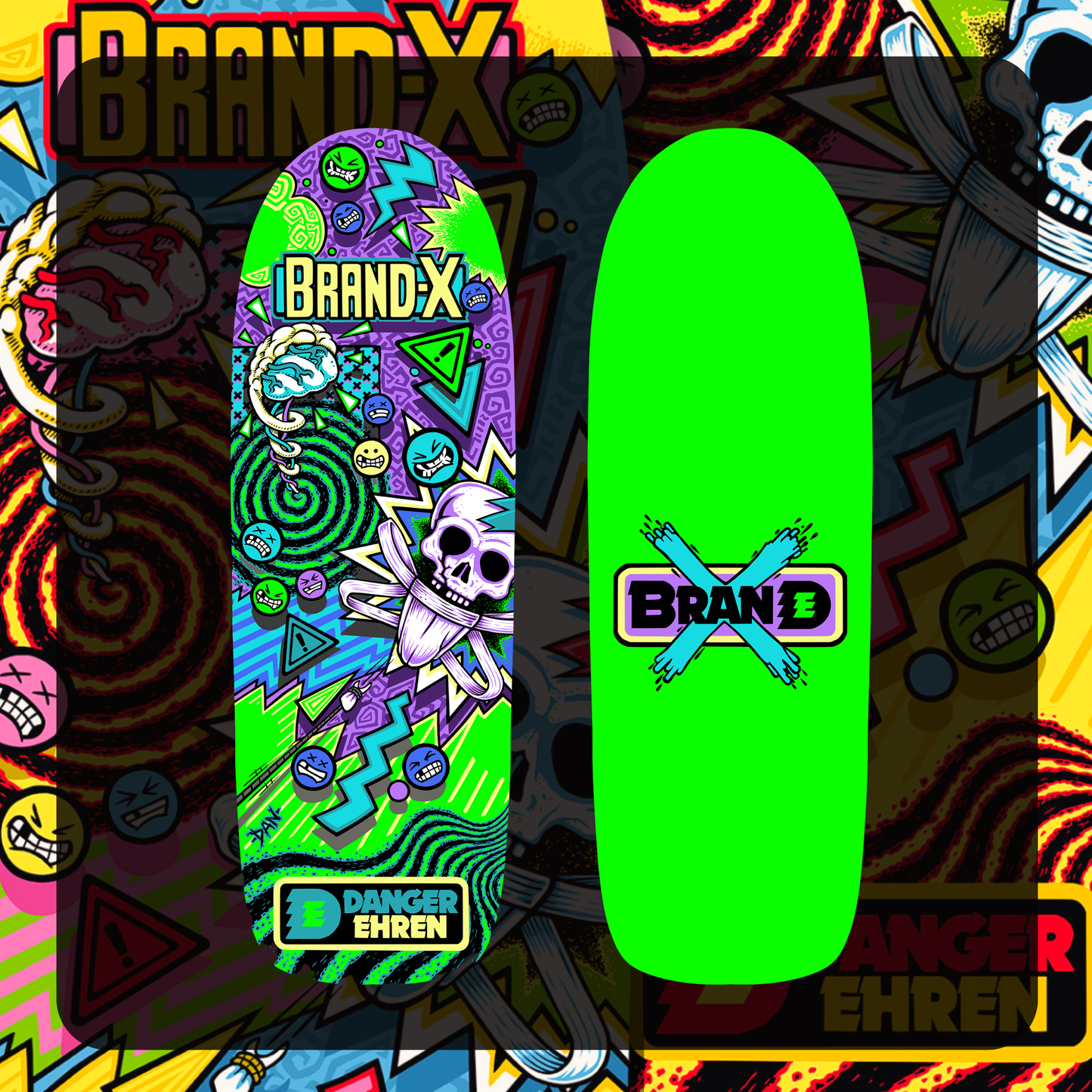 "DANGER WEIRDO" Ehren McGhehey Limited Edition HAND-PAINTED Deck (PRE-ORDER, MAY 2027)