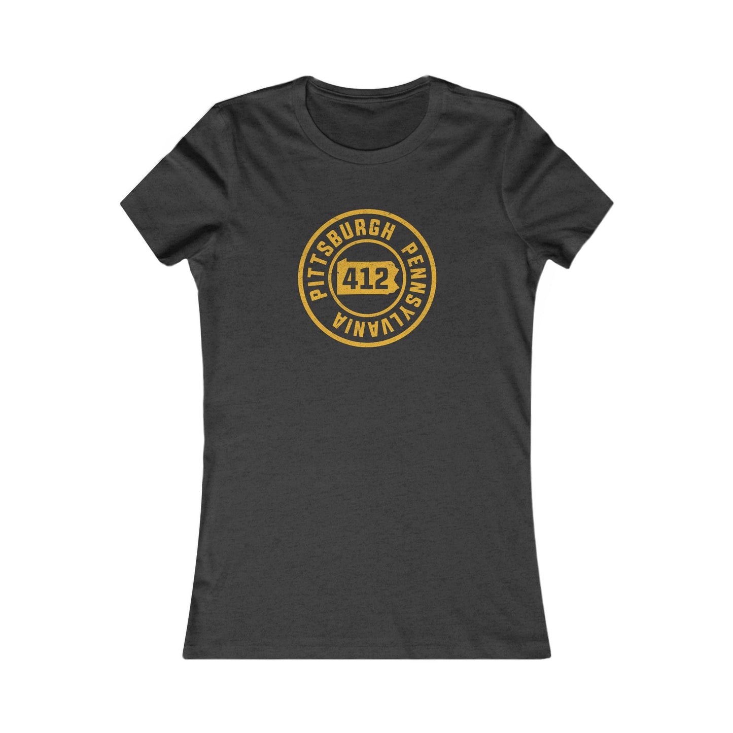 412 Area Code Pittsburgh Pa Stamped Women's  Slim Feminine Fit T-Shirt