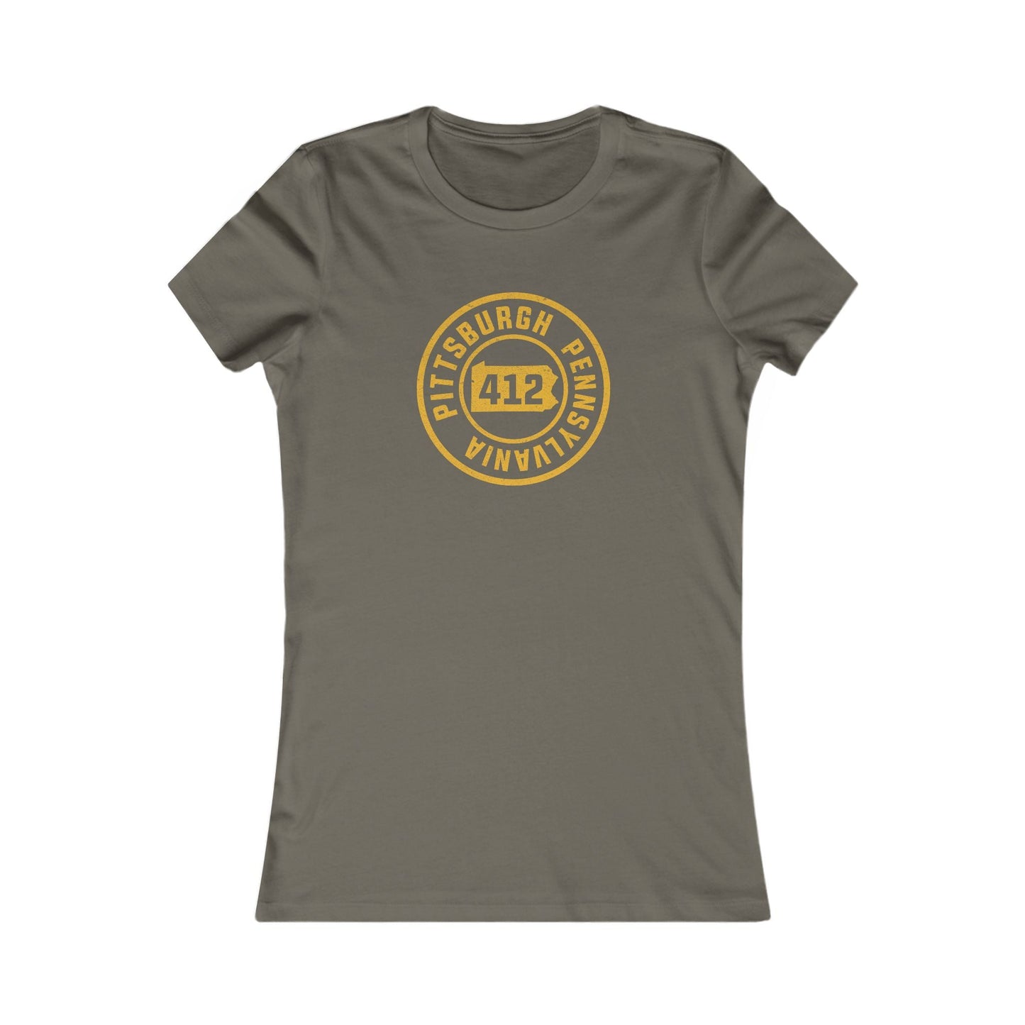 412 Area Code Pittsburgh Pa Stamped Women's  Slim Feminine Fit T-Shirt