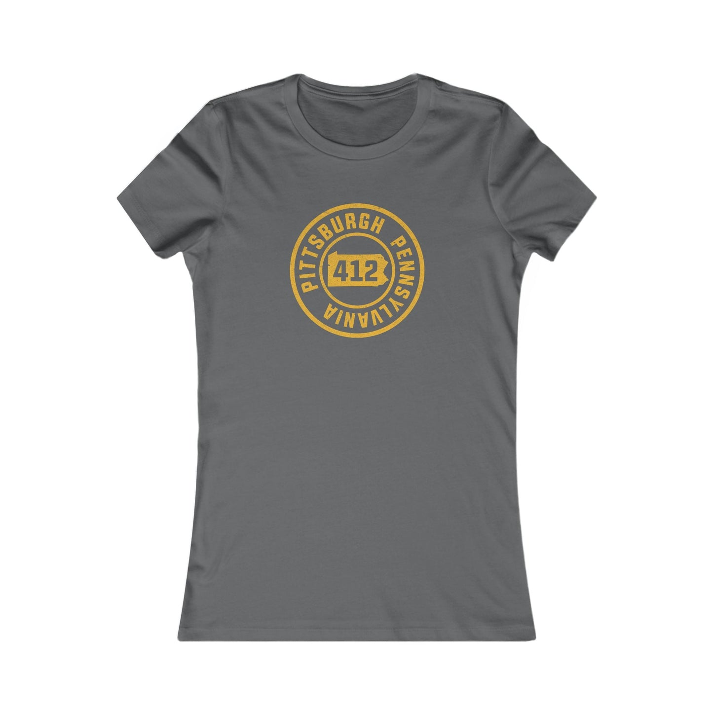 412 Area Code Pittsburgh Pa Stamped Women's  Slim Feminine Fit T-Shirt