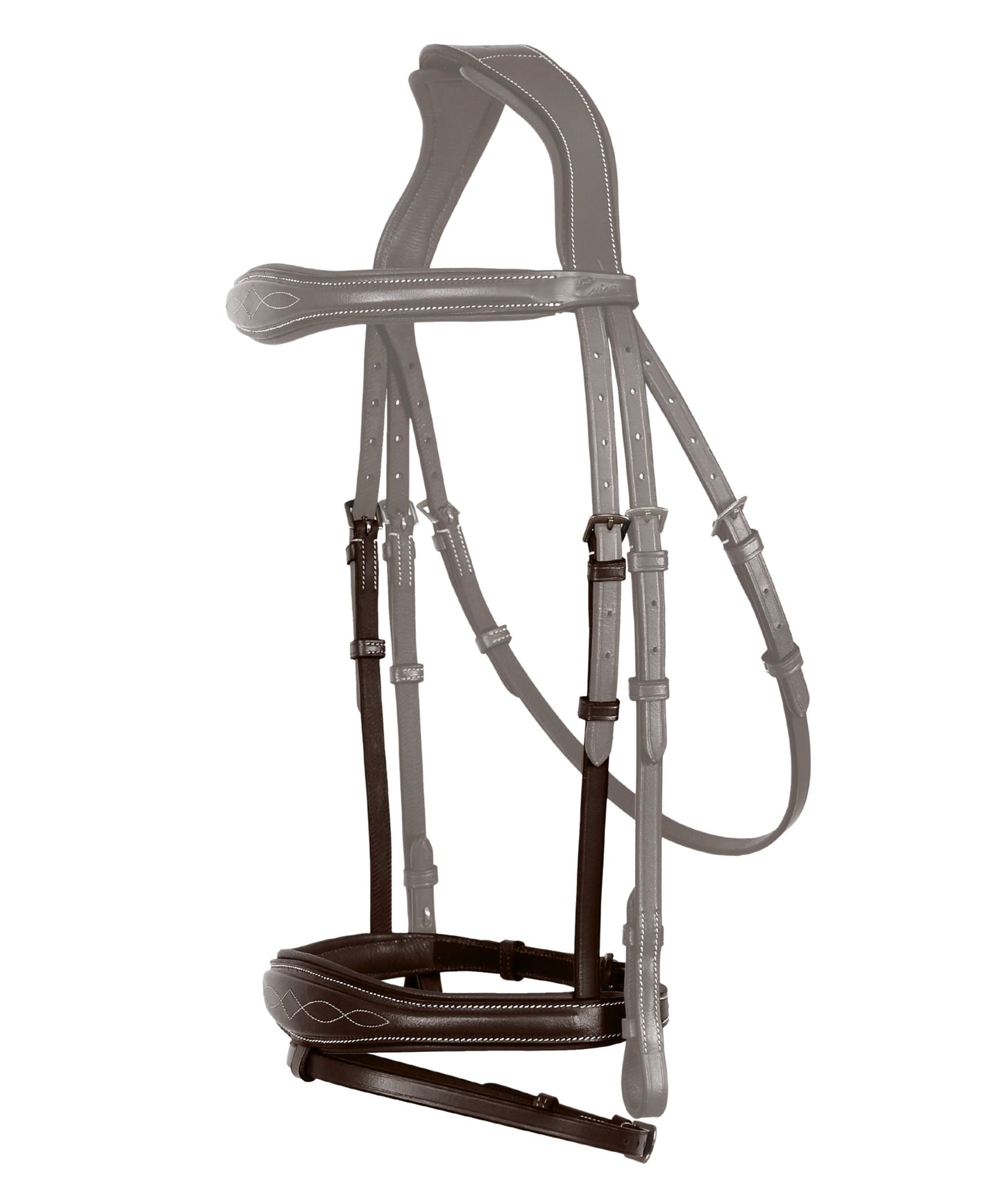 Replacement Noseband of ExionPro Fancy Stitched Raised Anatomical Bridle