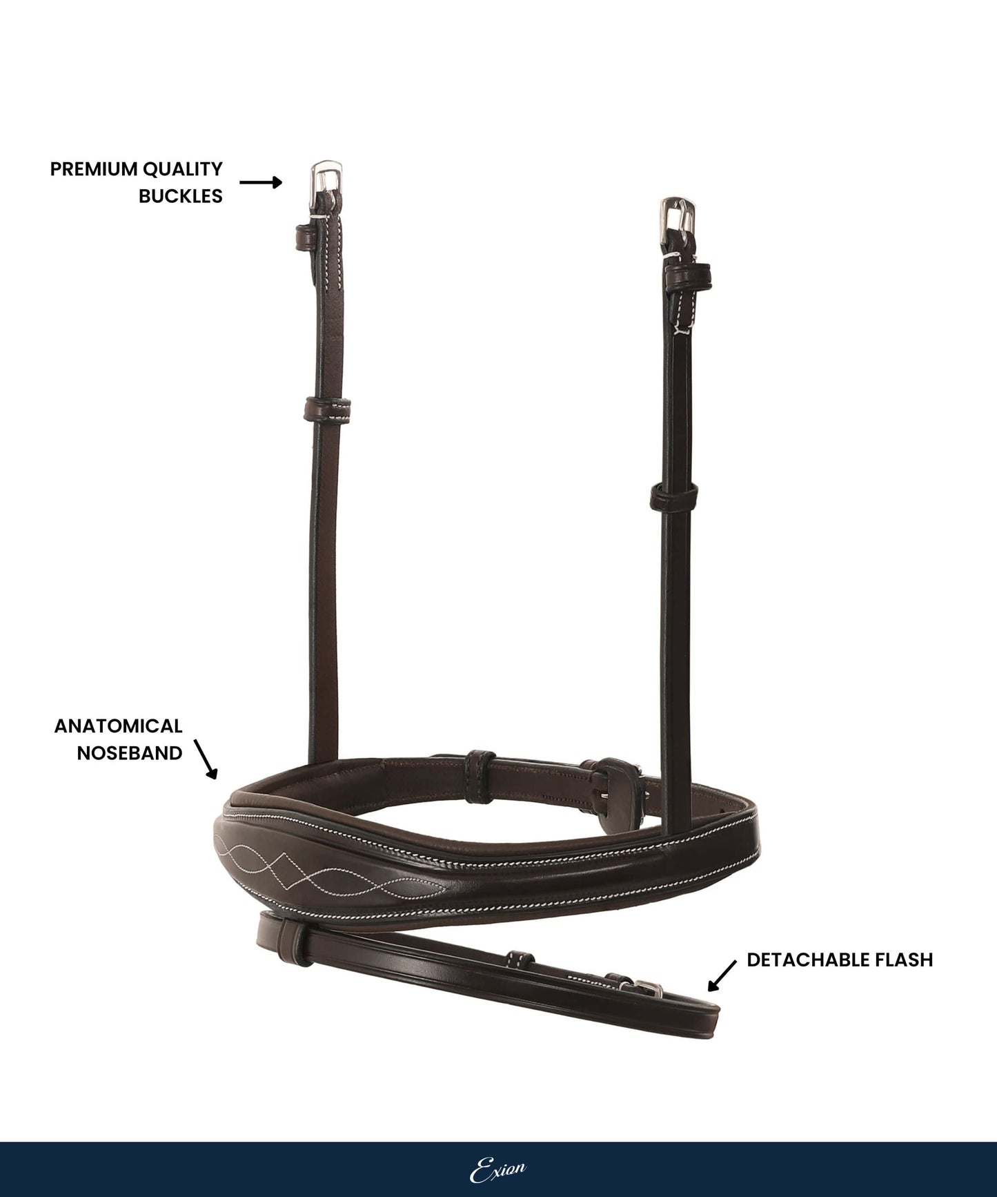 Replacement Noseband of ExionPro Fancy Stitched Raised Anatomical Bridle