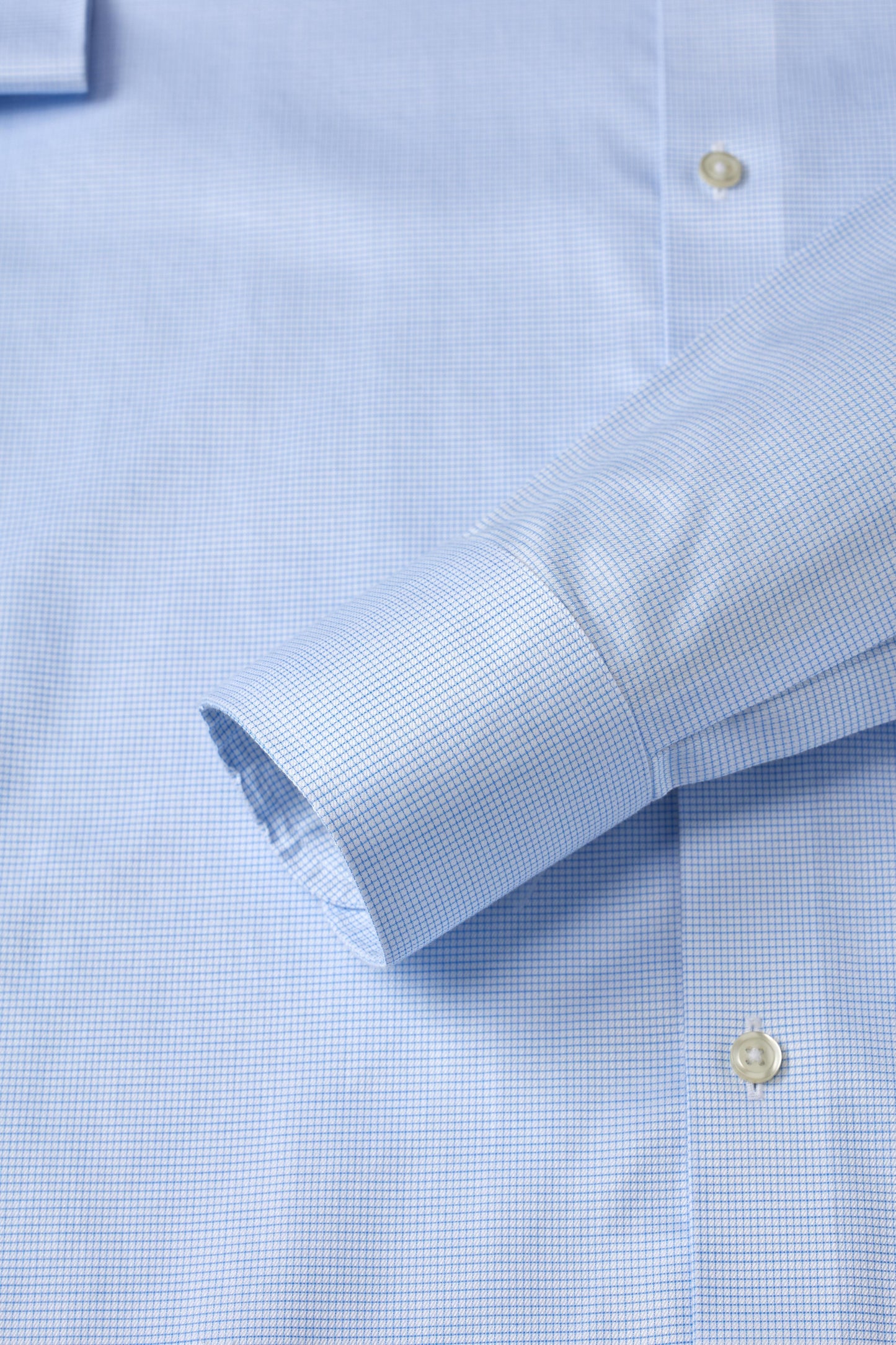 Greenwich Light Blue Grid Shirt