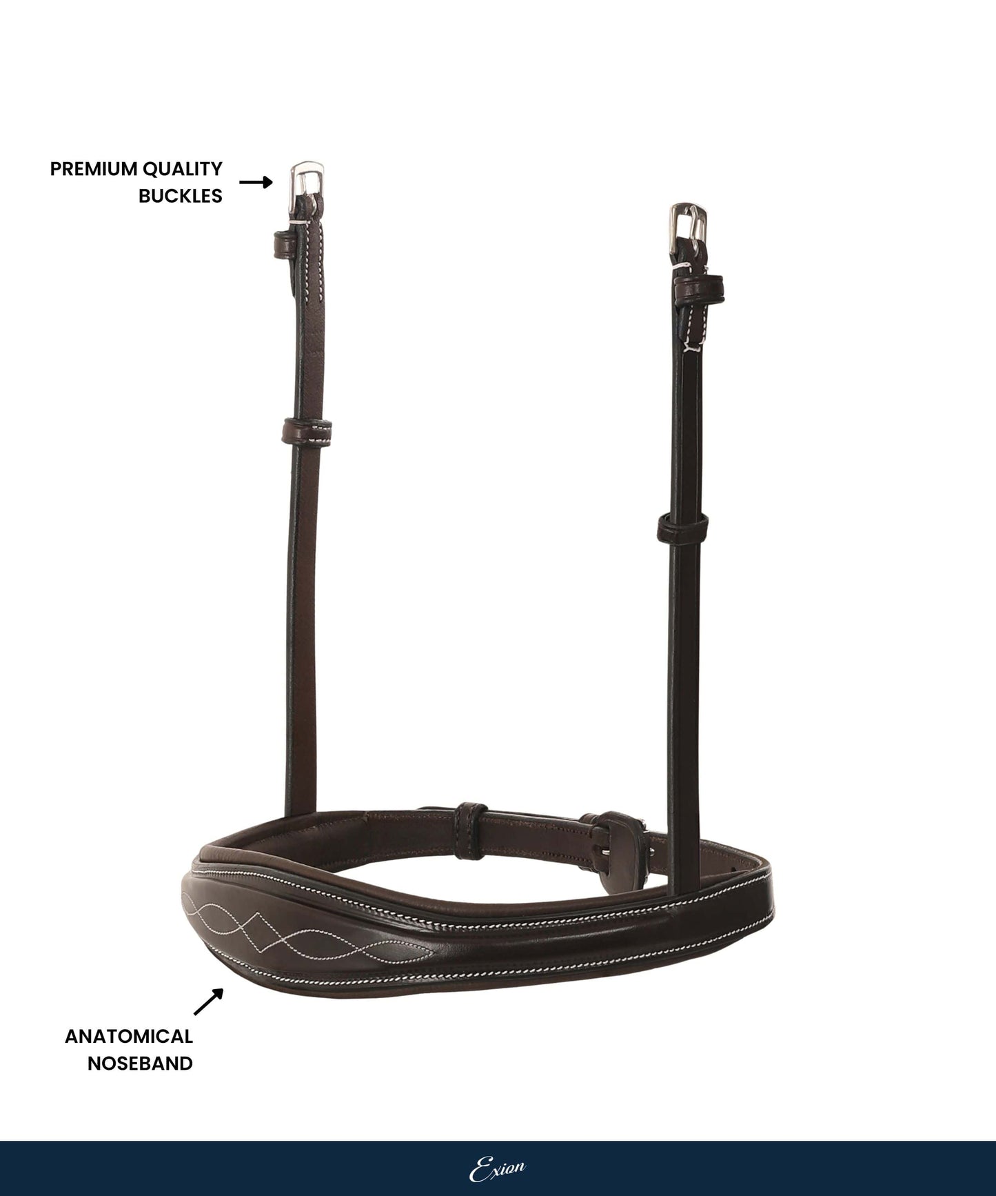 Replacement Noseband of ExionPro Fancy Stitched Raised Anatomical Bridle without Flash
