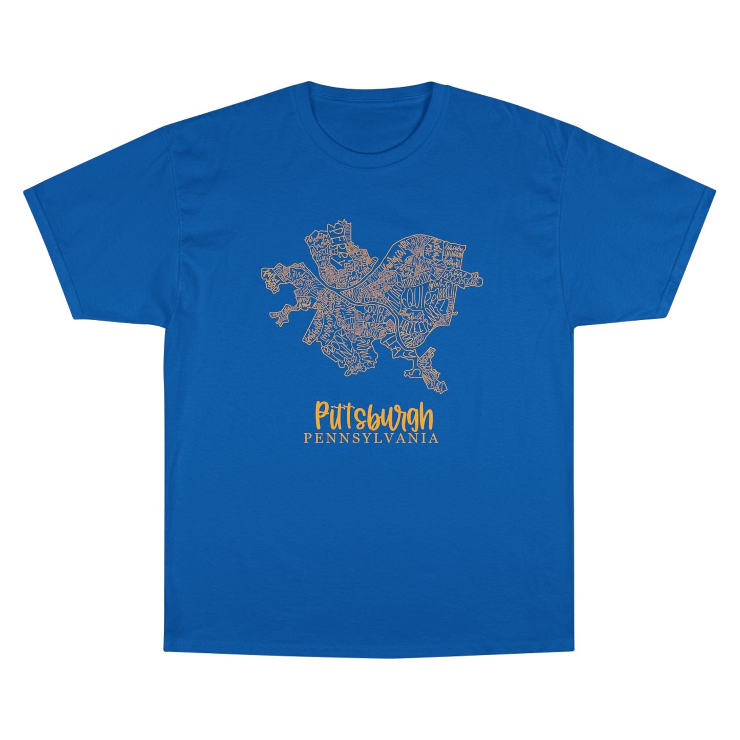 Champion Graphic T-Shirt – Pittsburgh Topo Map Tee | Lightweight Casual Shirt