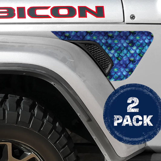 Mermaid Scales 2pc Vinyl Fender Decal