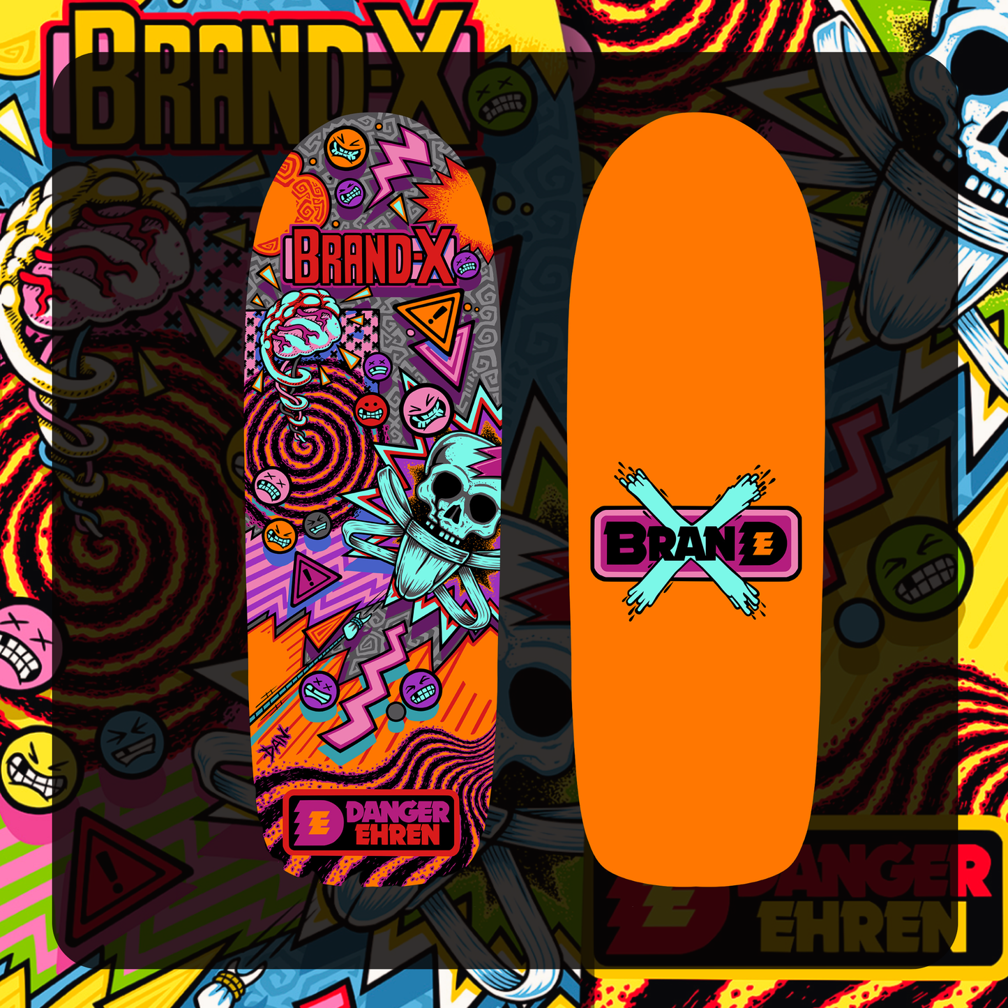 "DANGER WEIRDO" Ehren McGhehey Limited Edition HAND-PAINTED Deck (PRE-ORDER, MAY 2027)