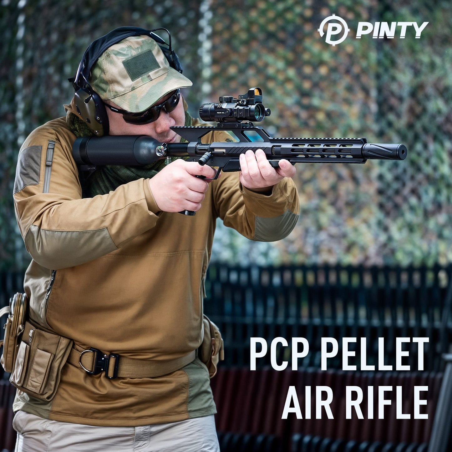 [Pre-Order]Pinty Nightfall - 22 Cal Regulated PCP Pellet Gun Air Rifle with 850 fps Velocity & Picatinny Rail