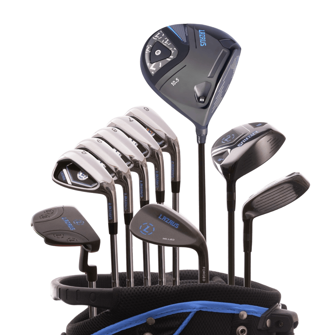 Lazrus Golf 11 pc Set - LAZ2 Driver, 3W, 1H, 6-PW Irons, 52° Wedge, Putter & Bag Optional