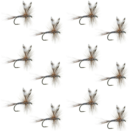 Adams Classic Dry Fly - 1 Dozen Flies Hook Size 20