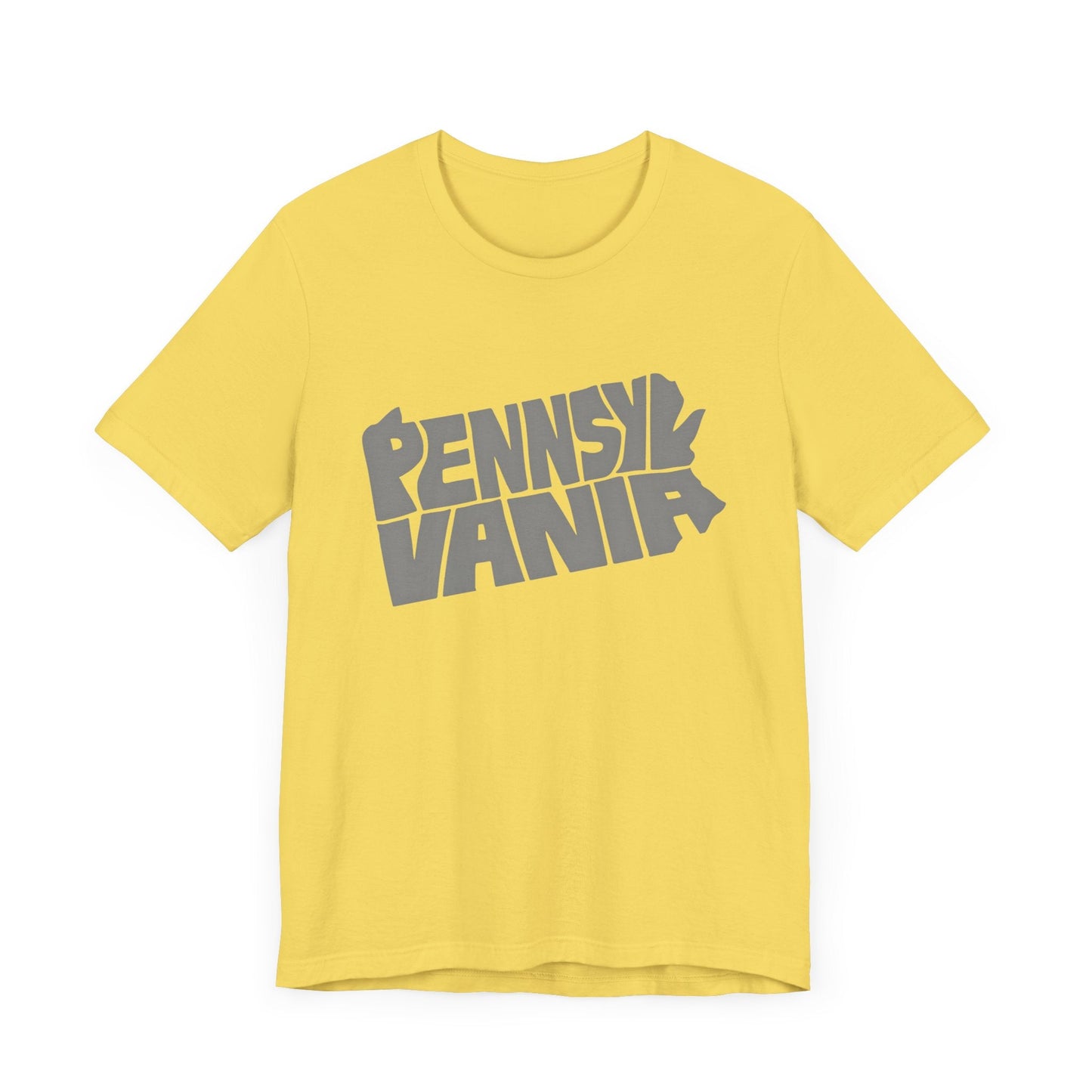 Pennsylvania State Map Typography Wordart Graphic -  Short Sleeve Tee