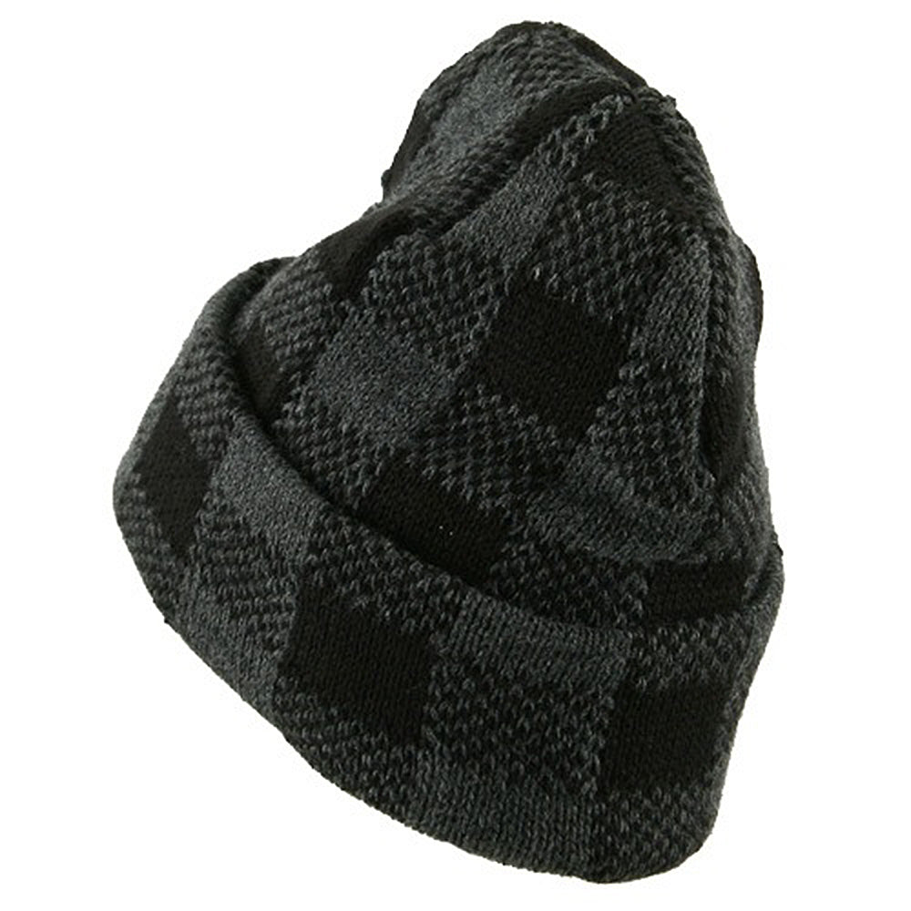 Buffalo Plaid Cuff Beanie Hat