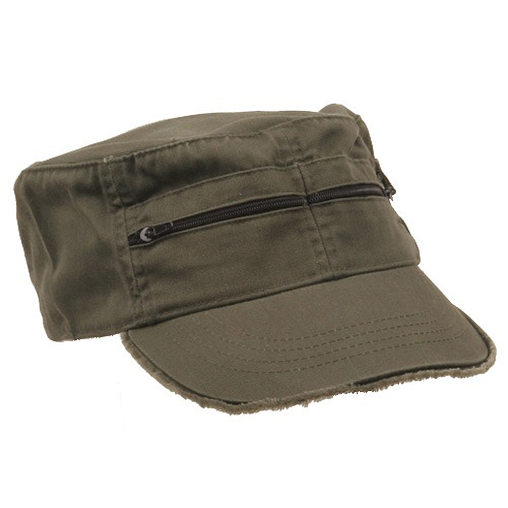 Zippered Enzyme Army Cap
