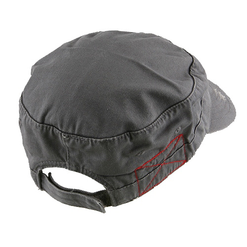 Enzyme Frayed Solid Army Caps