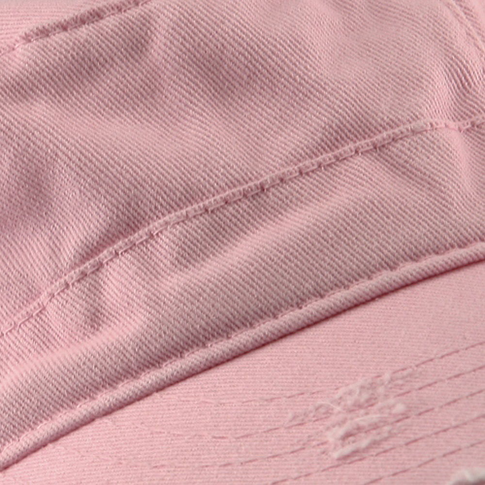 Enzyme Frayed Solid Army Caps