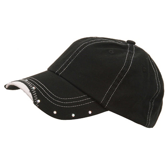 Rhinestone Washed Cotton Cap