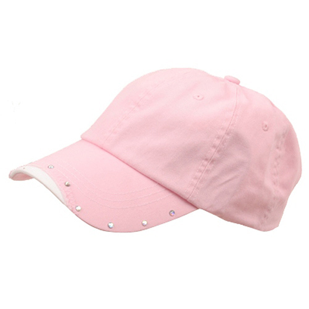 Rhinestone Washed Cotton Cap