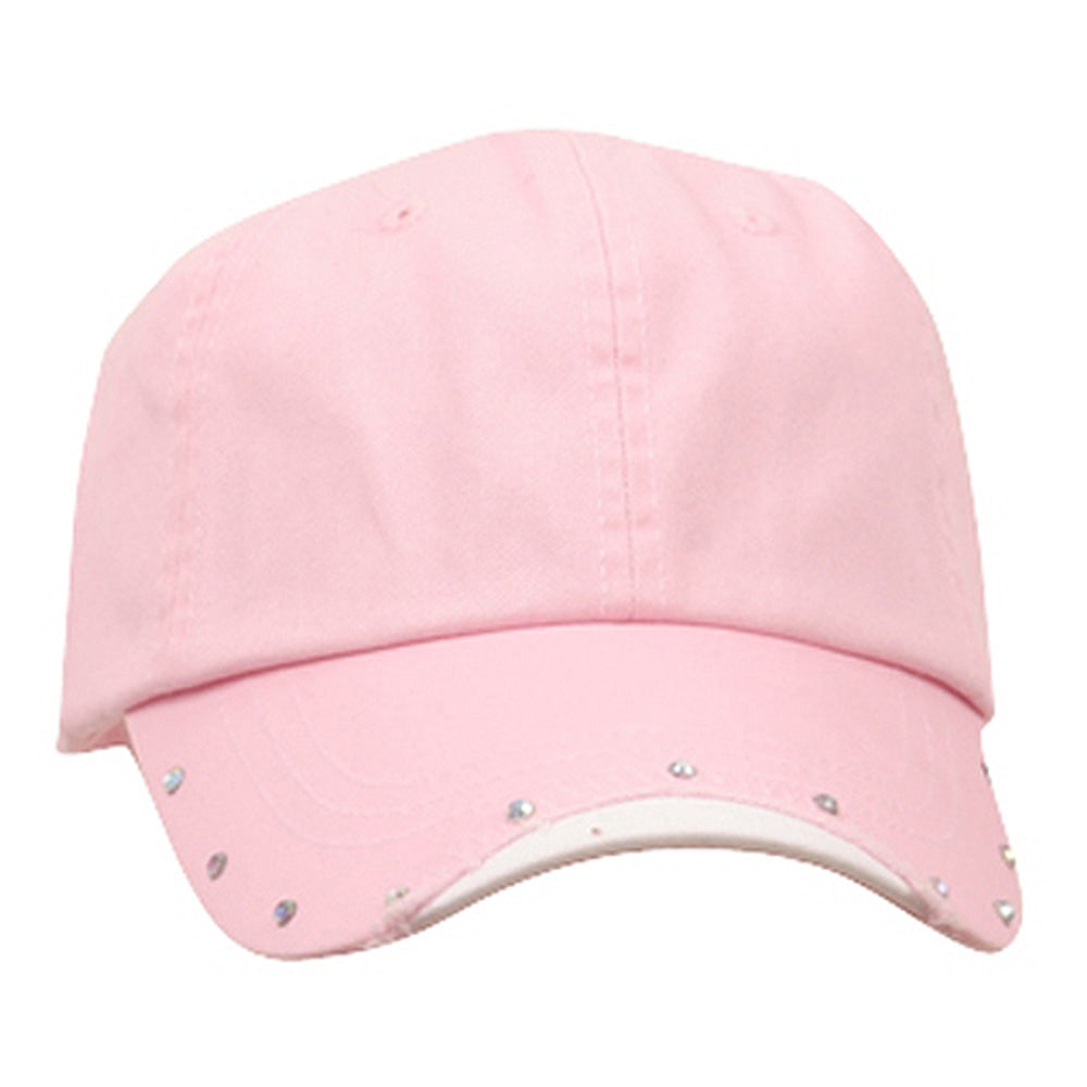Rhinestone Washed Cotton Cap