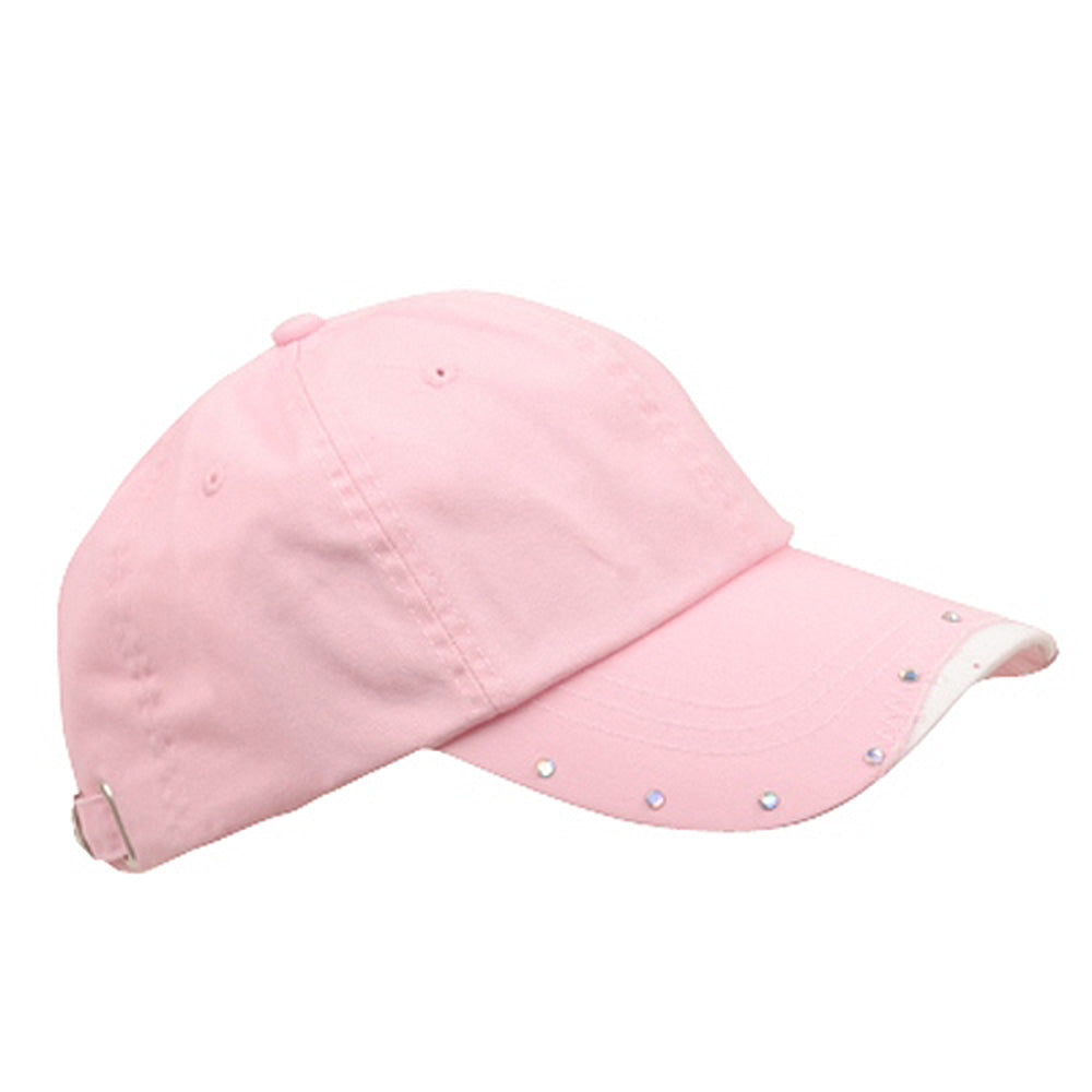 Rhinestone Washed Cotton Cap