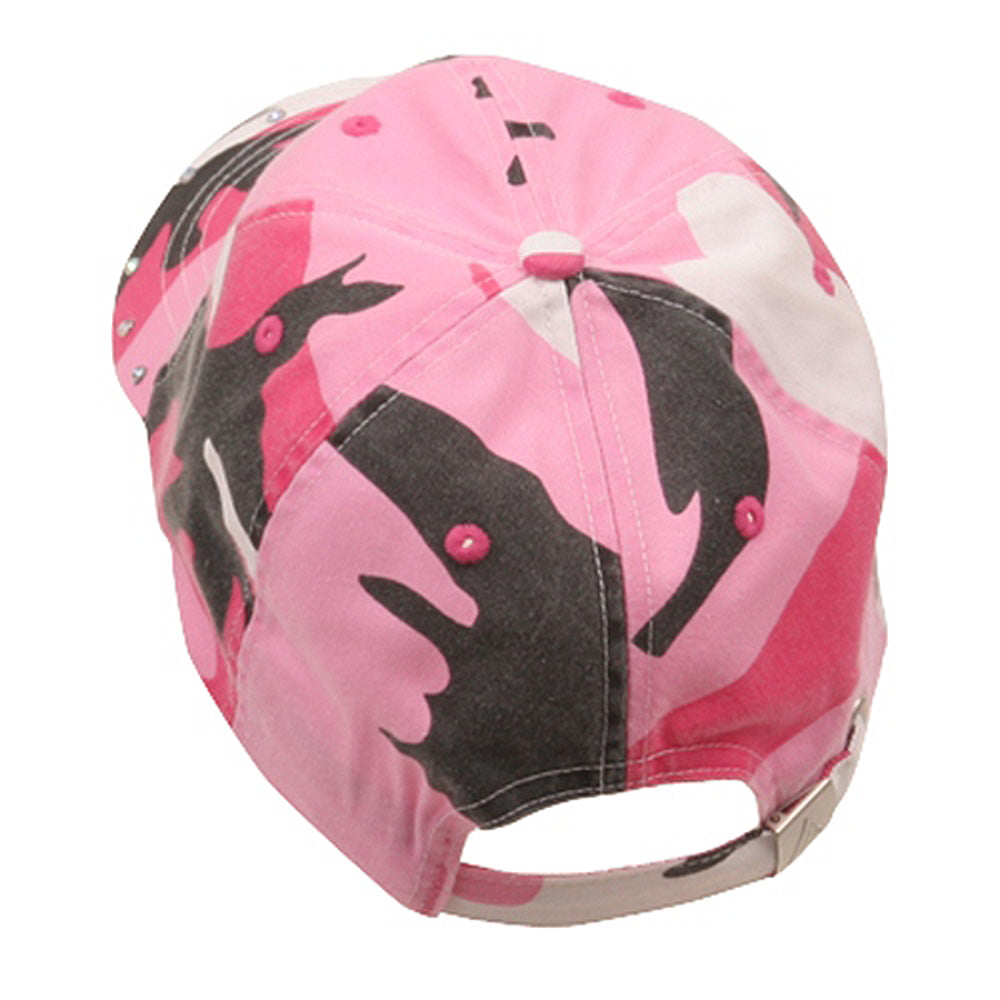 Rhinestone Washed Cotton Cap