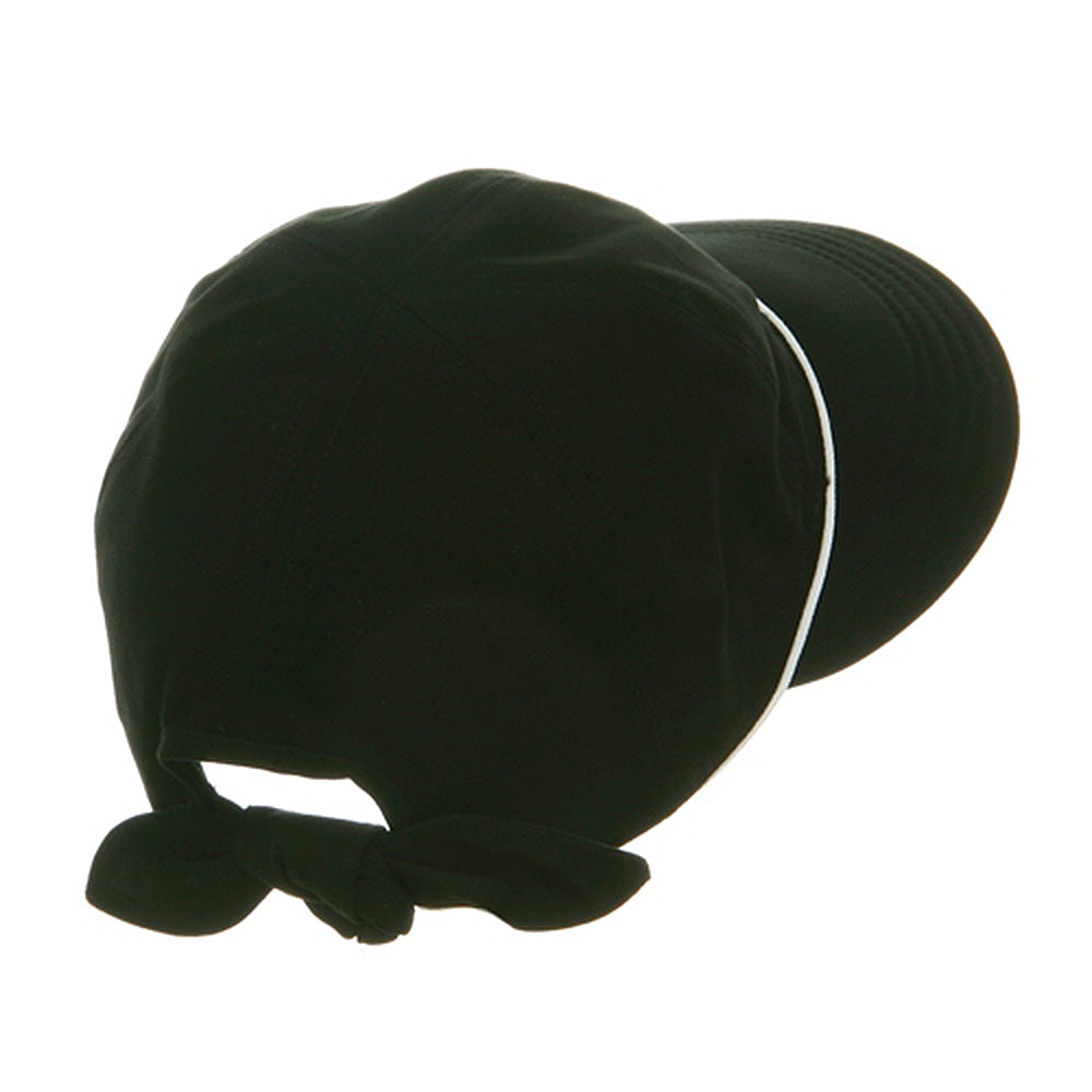 Piping Decoration Ladies Canvas Cap