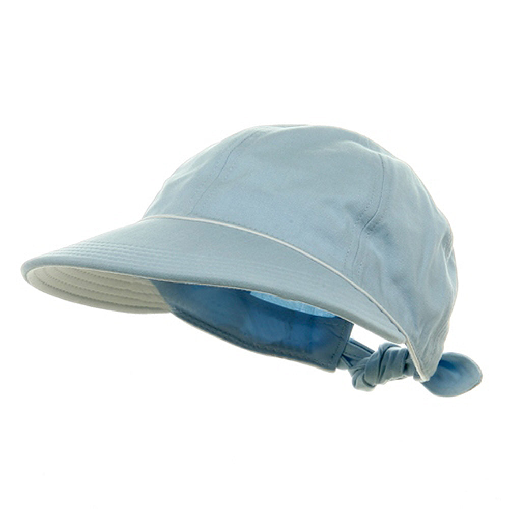 Piping Decoration Ladies Canvas Cap