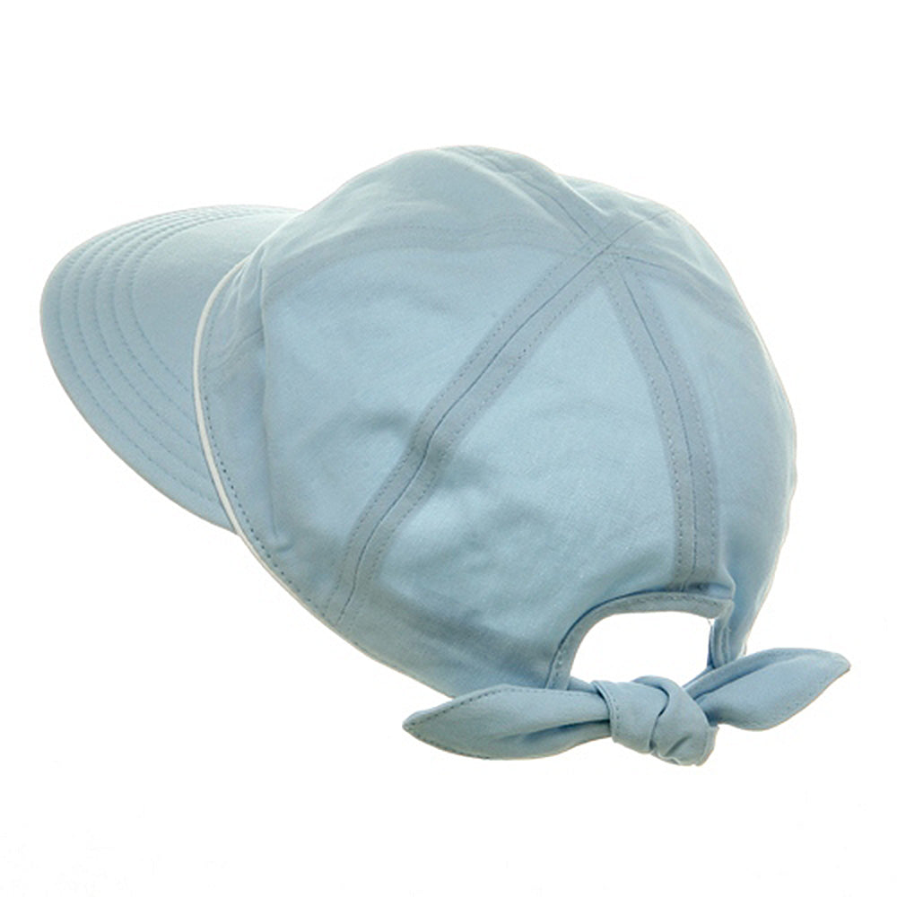 Piping Decoration Ladies Canvas Cap