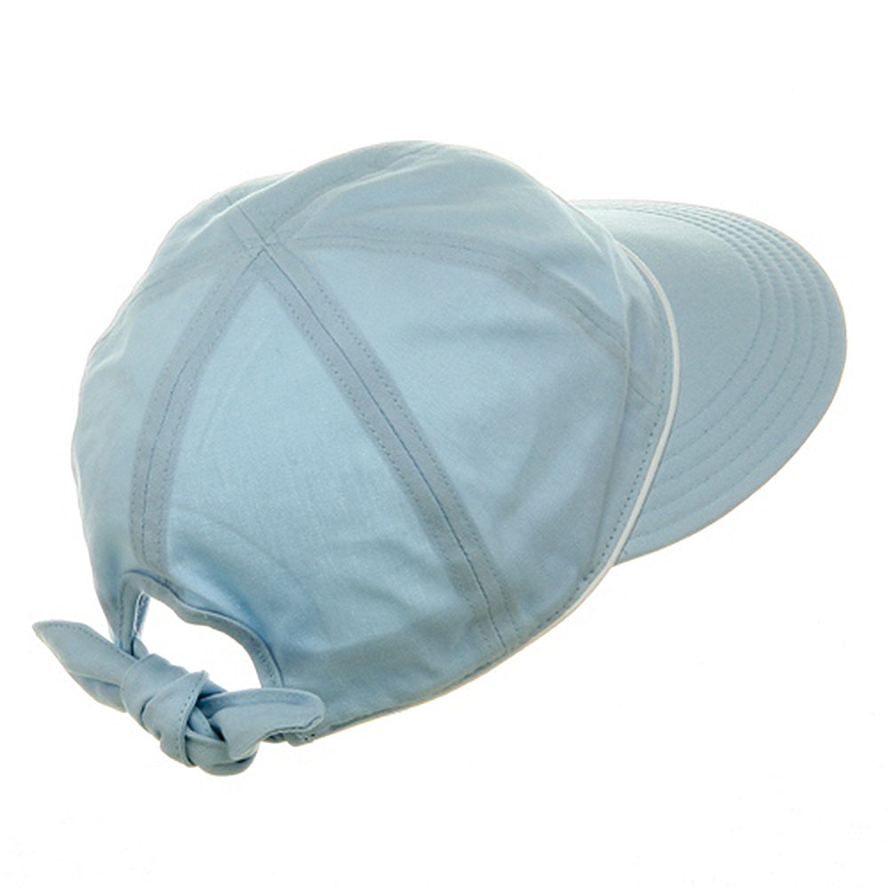 Piping Decoration Ladies Canvas Cap