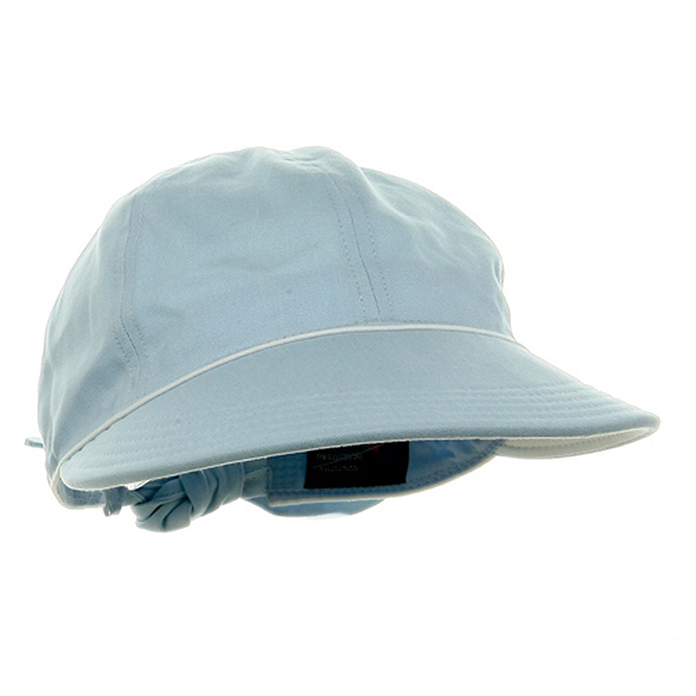 Piping Decoration Ladies Canvas Cap