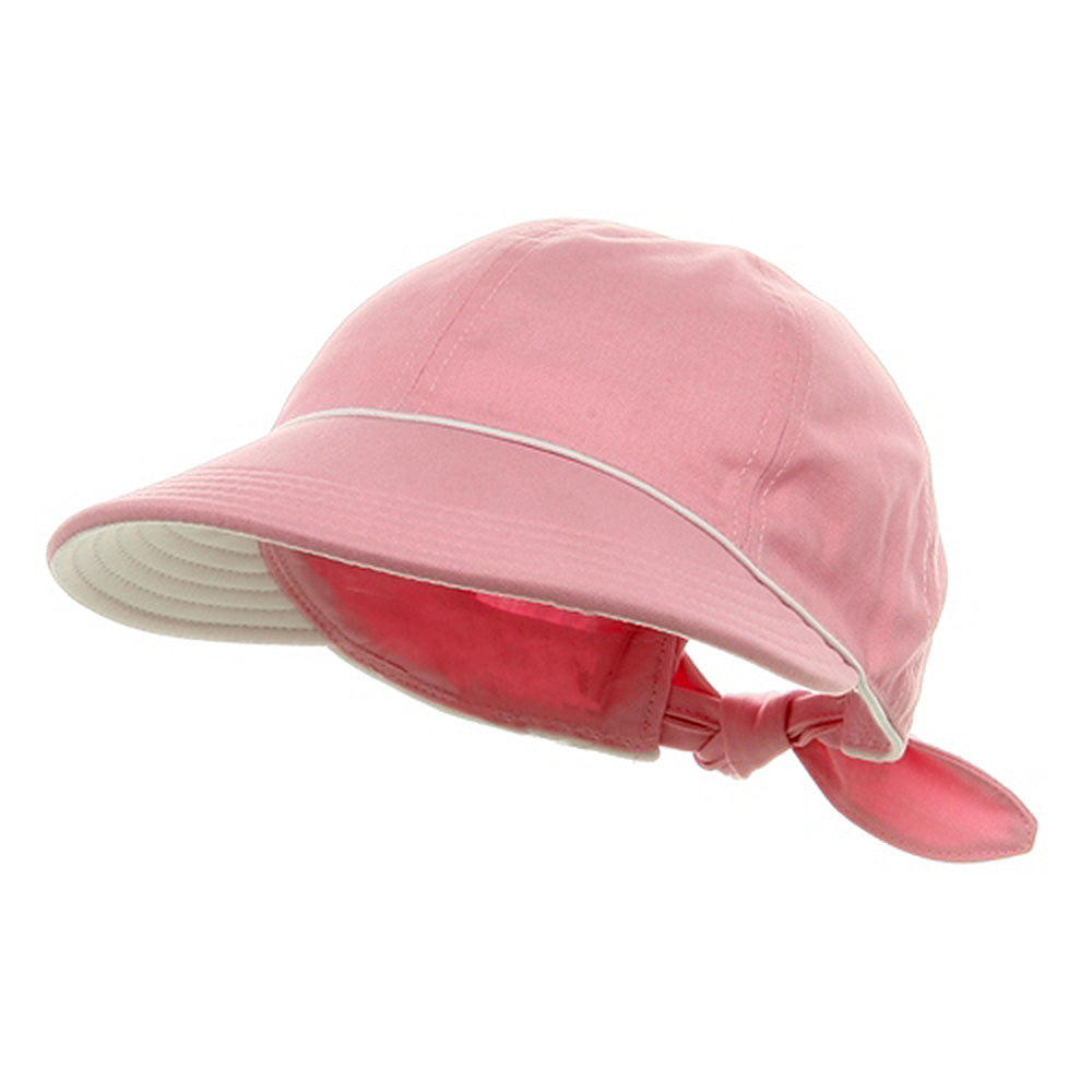 Piping Decoration Ladies Canvas Cap