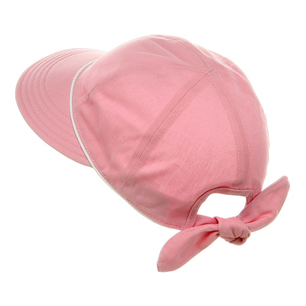 Piping Decoration Ladies Canvas Cap