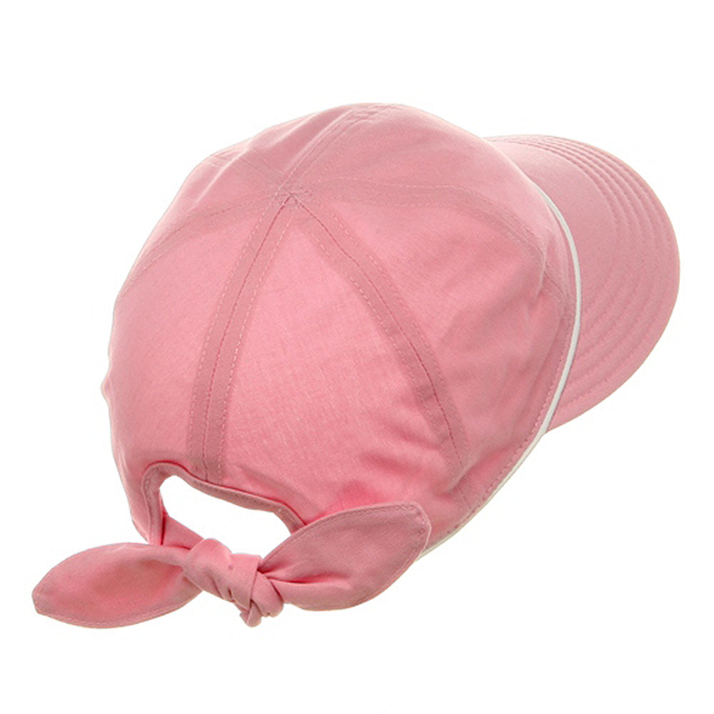 Piping Decoration Ladies Canvas Cap