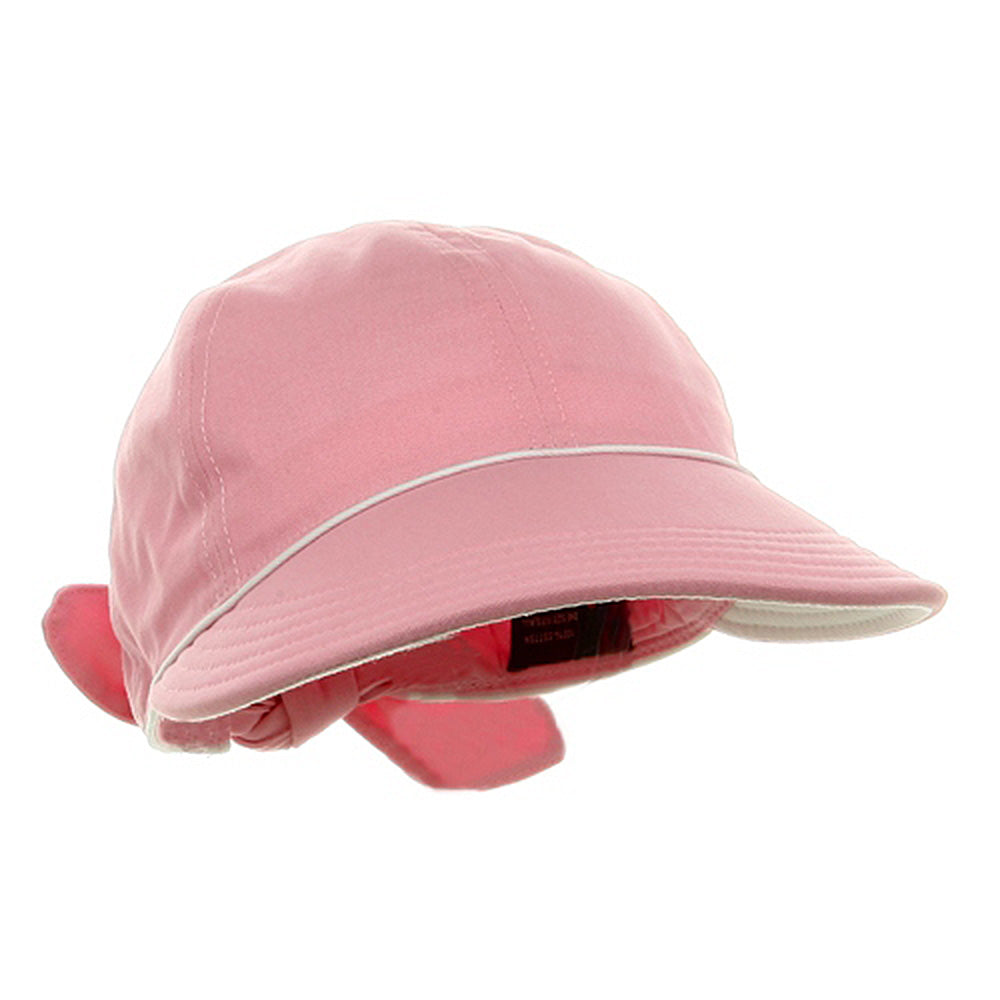 Piping Decoration Ladies Canvas Cap